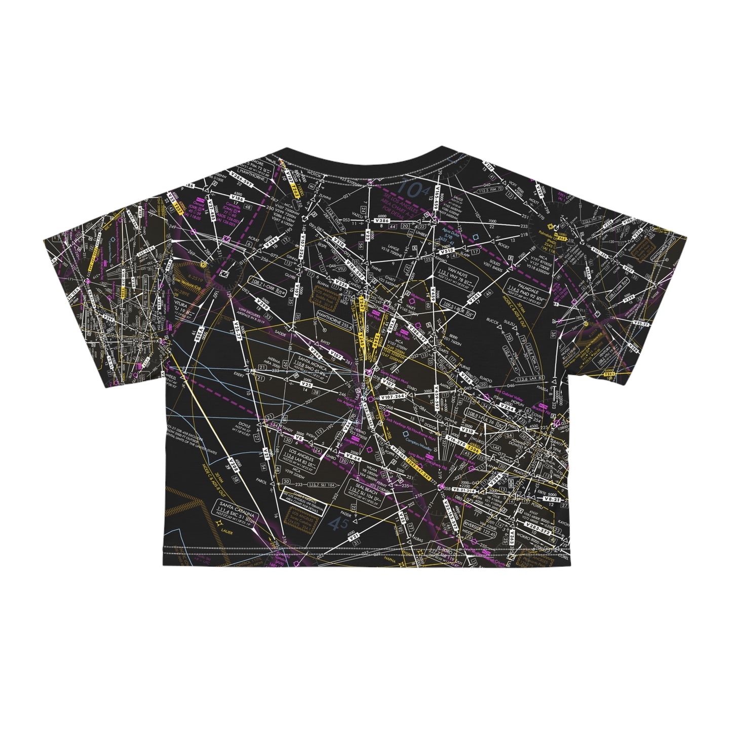 Enroute Low Altitude Chart (ELUS3) crop tee (invert)