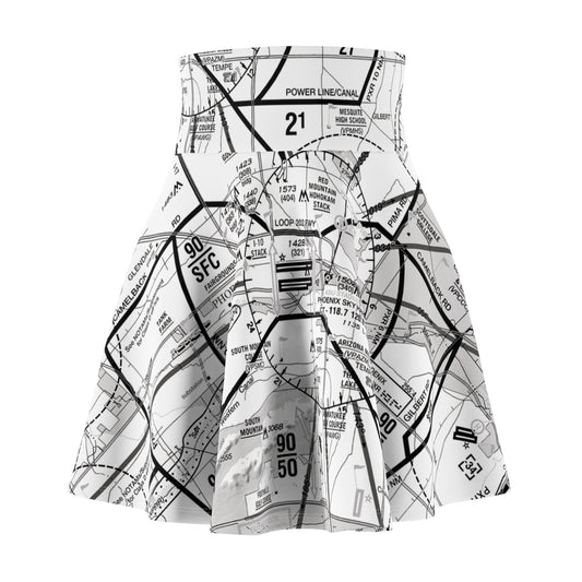 Phoenix TAC Chart skater skirt (b&w)