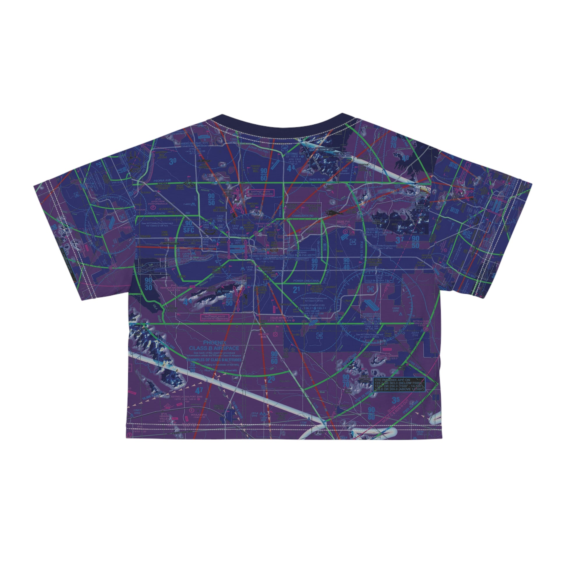 Phoenix TAC Chart (invert) crop tee