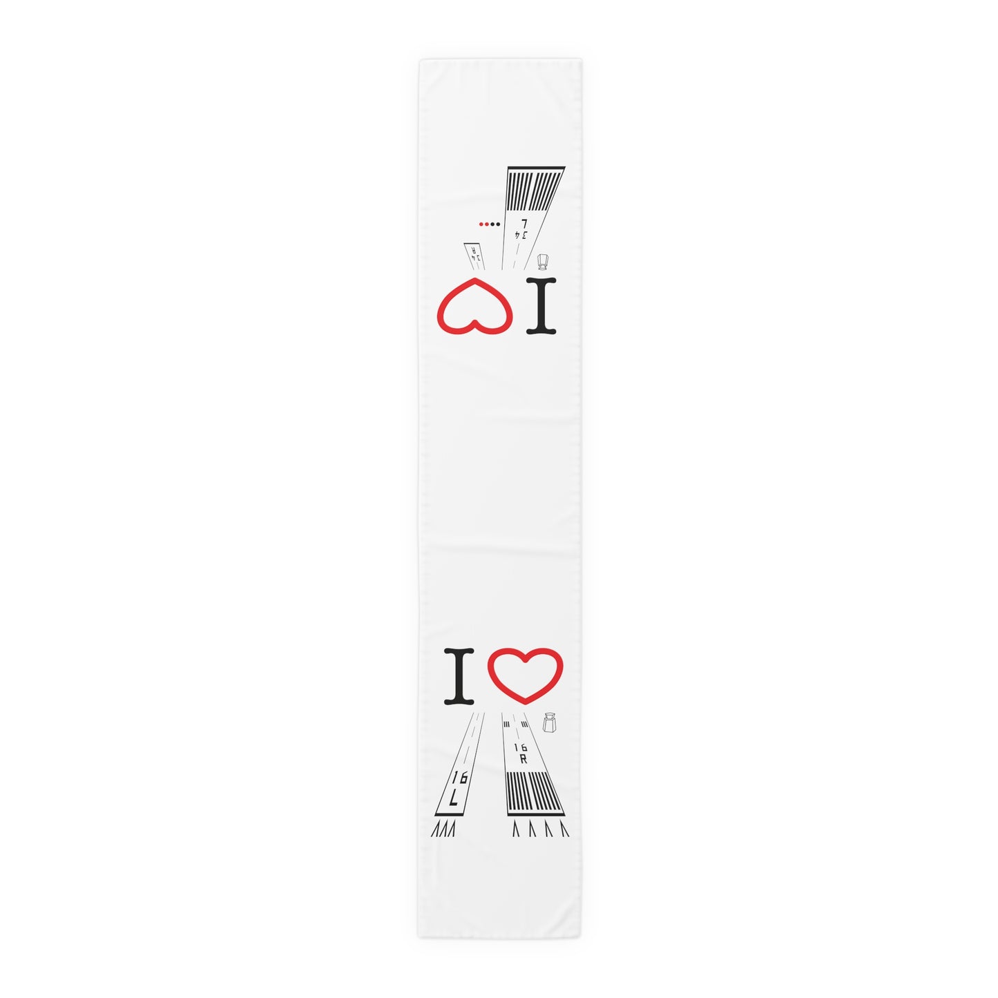 Van Nuys Airport Runways 16L - 16R / 34L - 34R Table Runner
