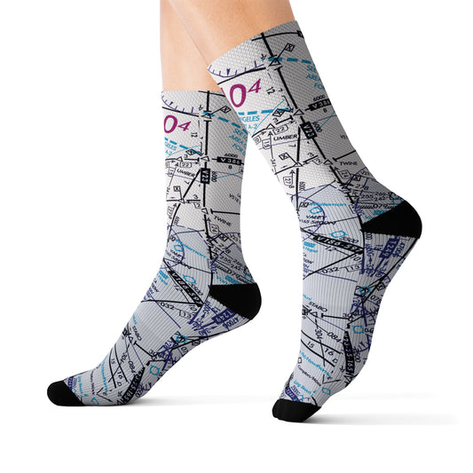 Aeronautical Chart socks (ELUS3/white)