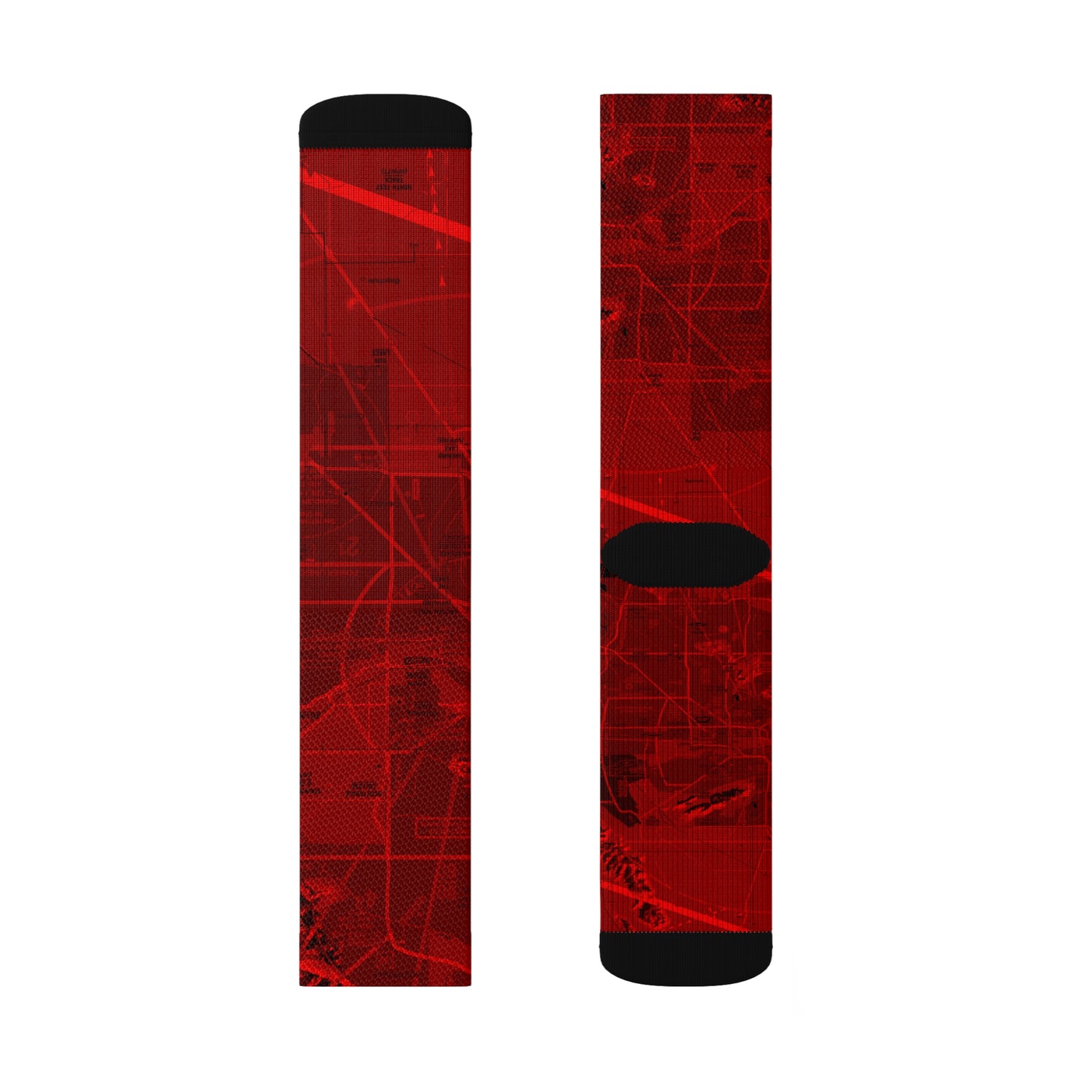 Aeronautical Chart socks (PHX/red)