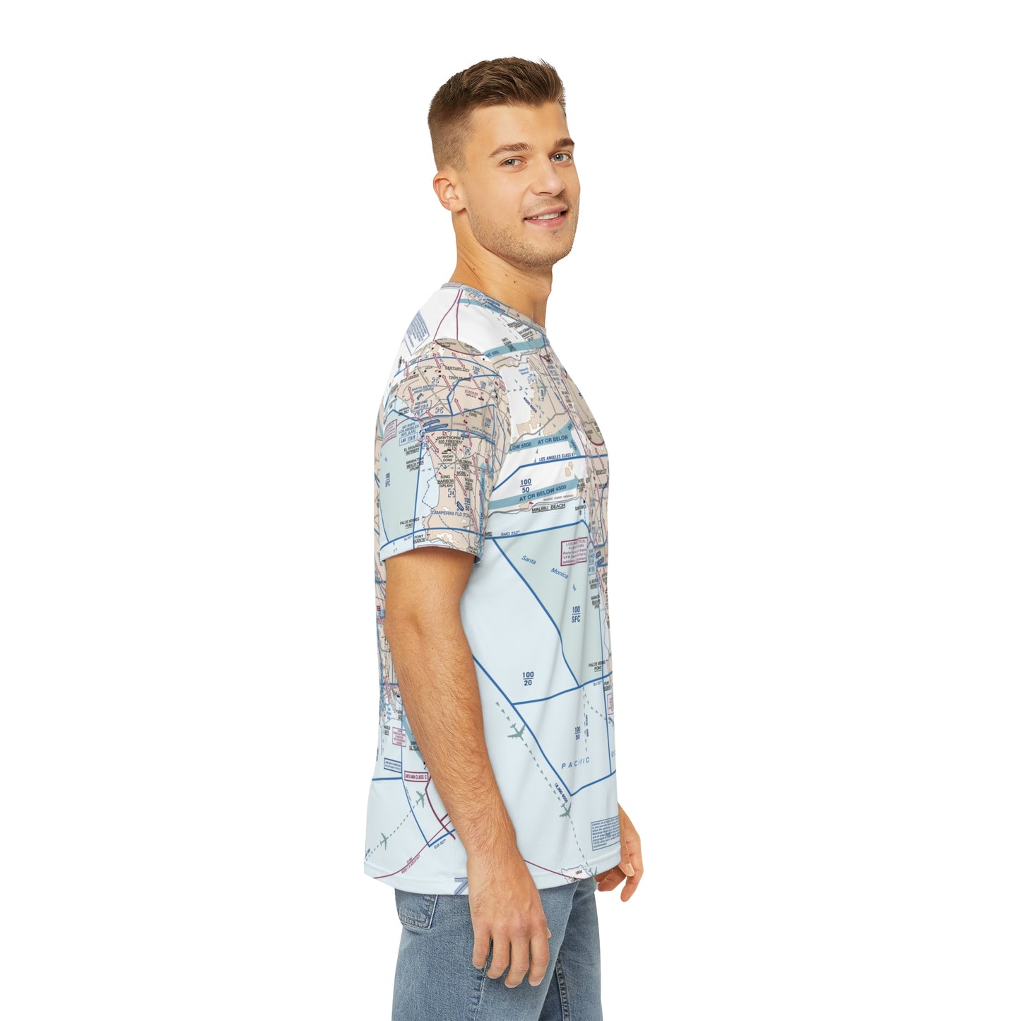LAX Flyway Chart men's polyester shirt