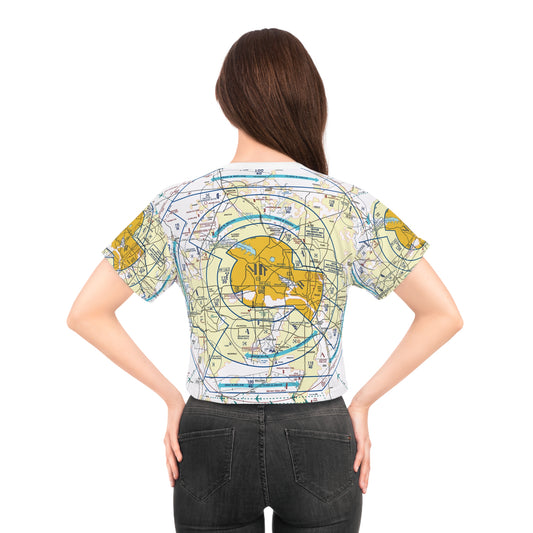 Dallas - Ft. Worth Flyway Chart crop tee