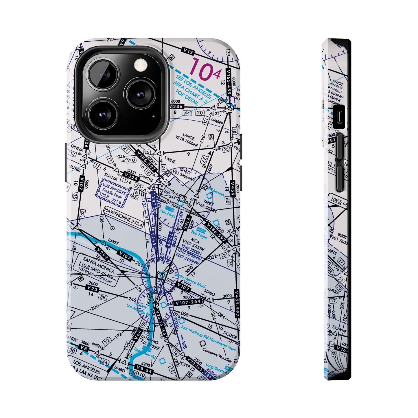Enroute Low Altitude Chart (ELUS3) tough phone cases (white)