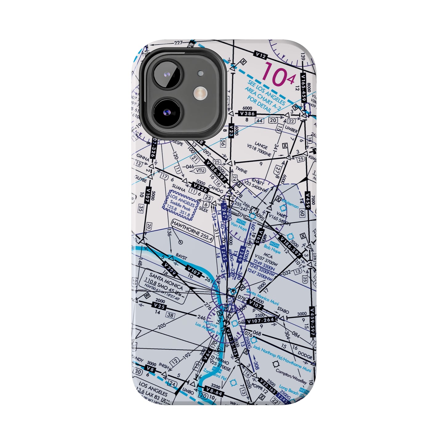 Enroute Low Altitude Chart (ELUS3) tough phone cases (white)