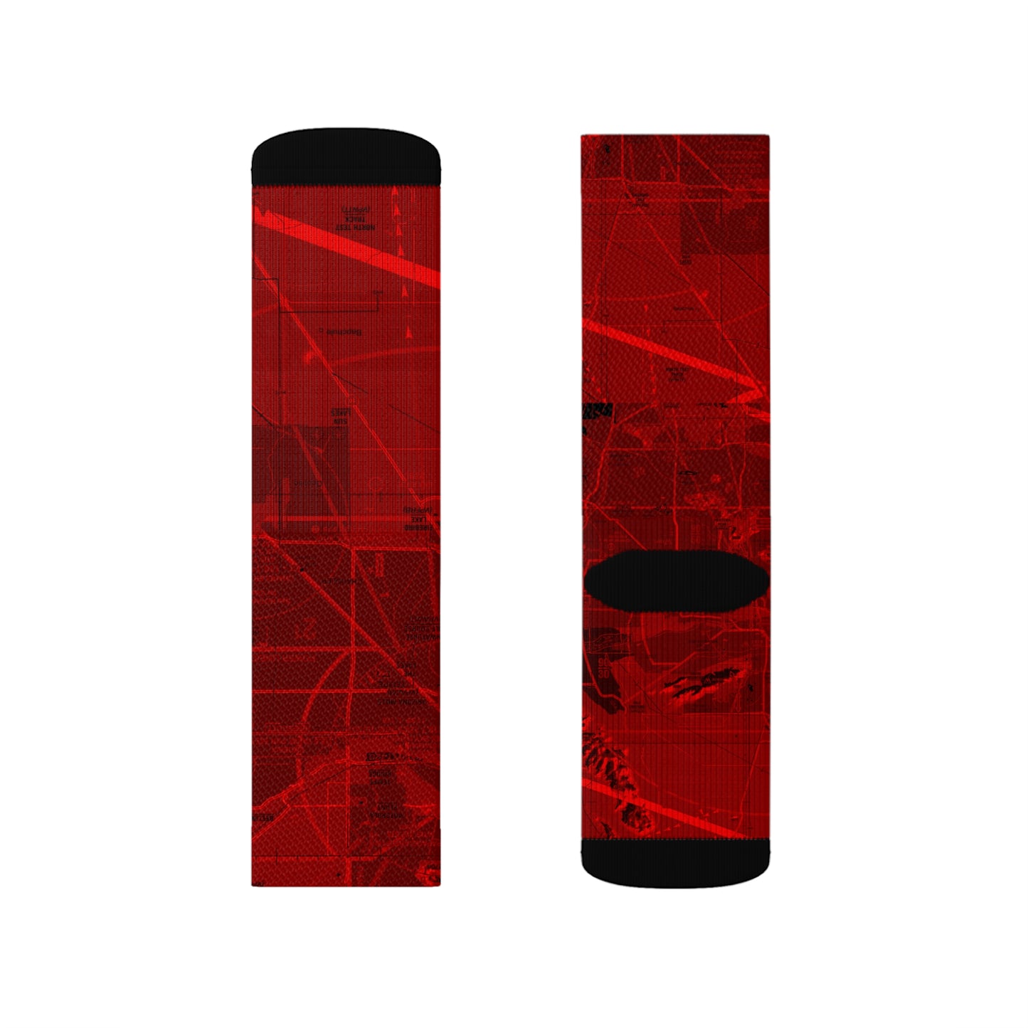Aeronautical Chart socks (PHX/red)
