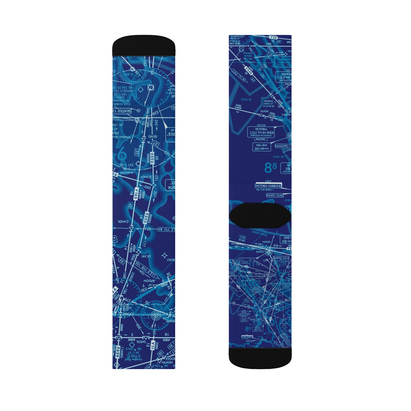 Aeronautical Chart socks (ELUS1/blue)