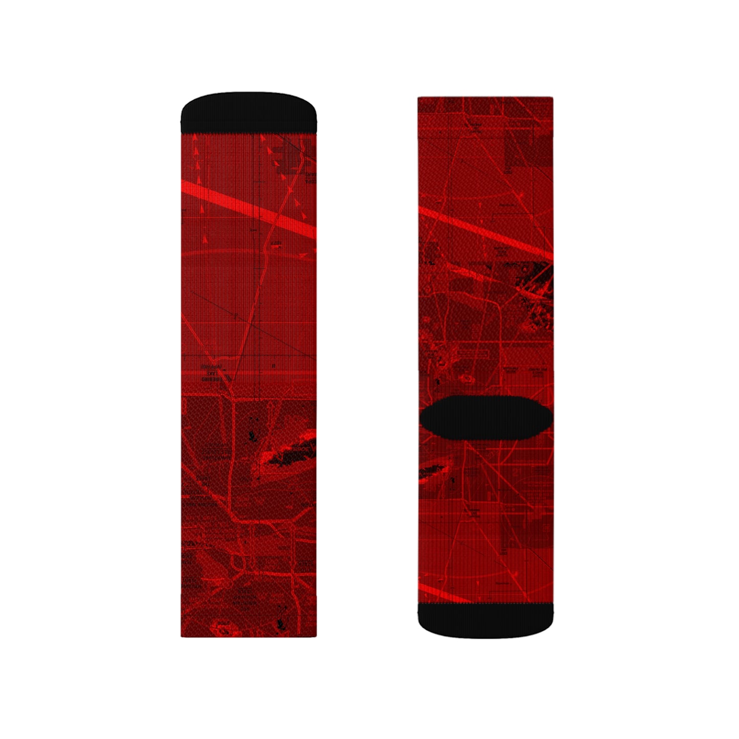 Aeronautical Chart socks (PHX/red)