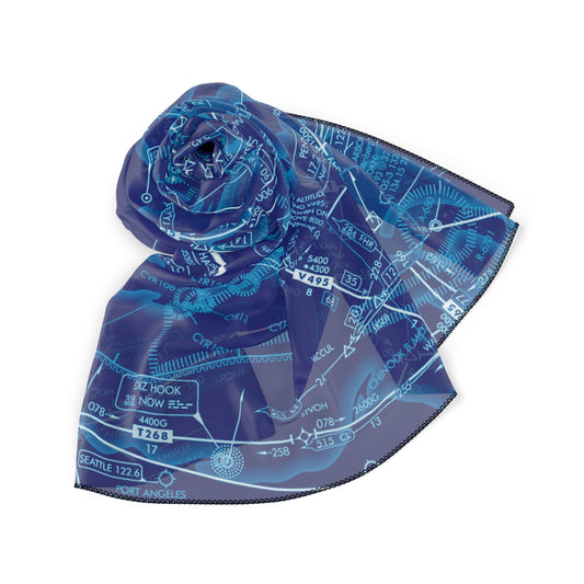 Enroute Low Altitude Chart (blue) poly scarf