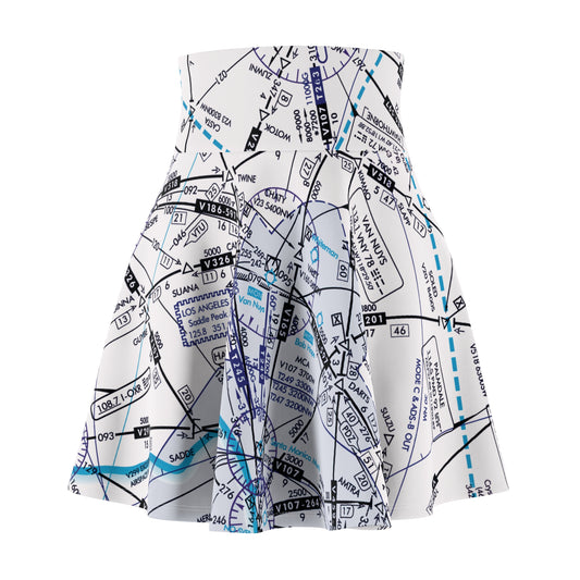 Enroute Low Altitude (ELUS3) Chart skater skirt (white)