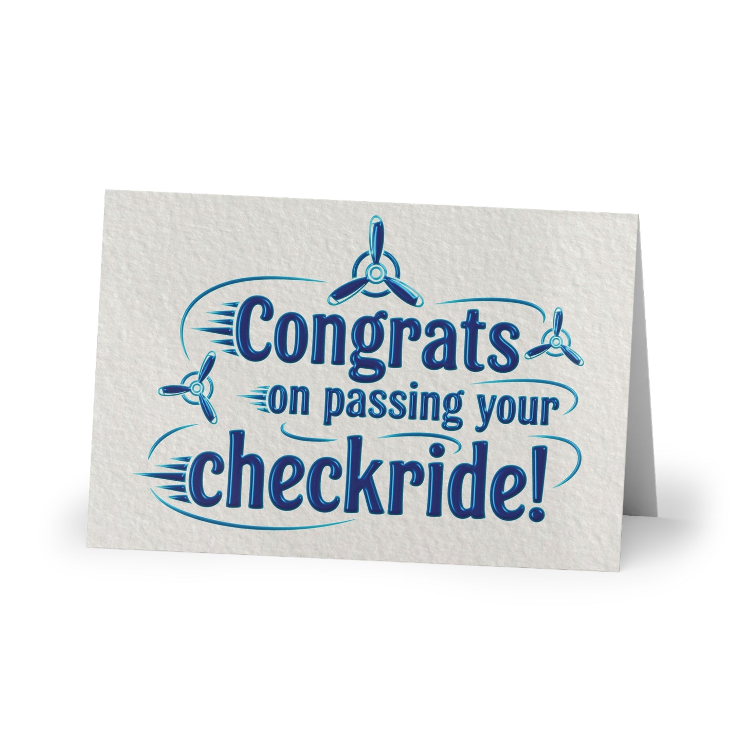 Congrats on passing your checkride! pack of 10 postcards (v3. blue)