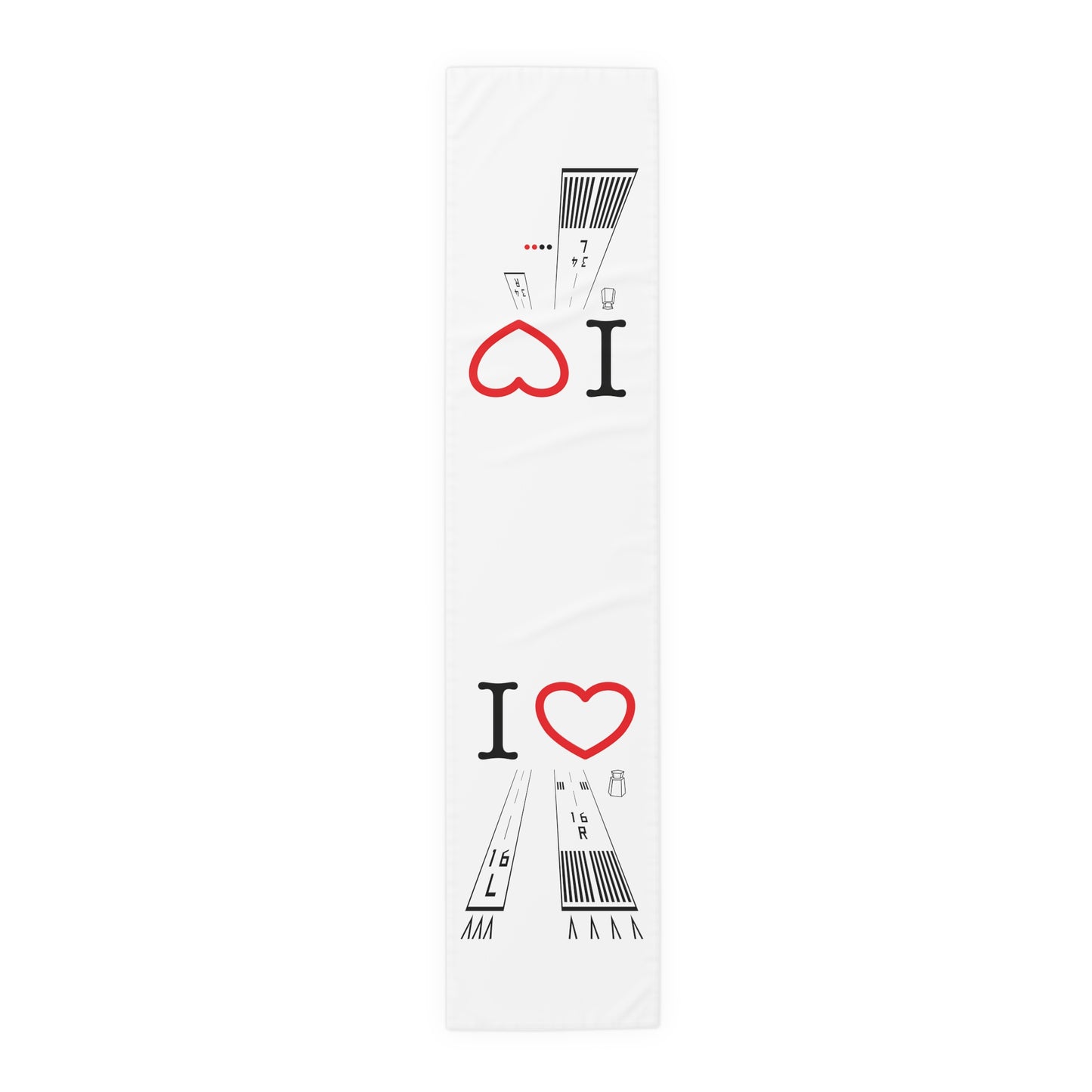 Van Nuys Airport Runways 16L - 16R / 34L - 34R Table Runner