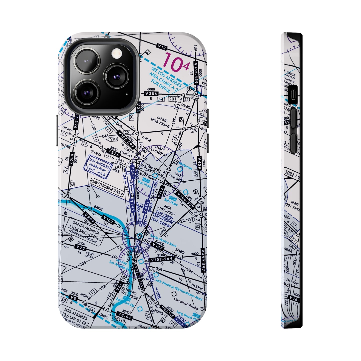 Enroute Low Altitude Chart (ELUS3) tough phone cases (white)