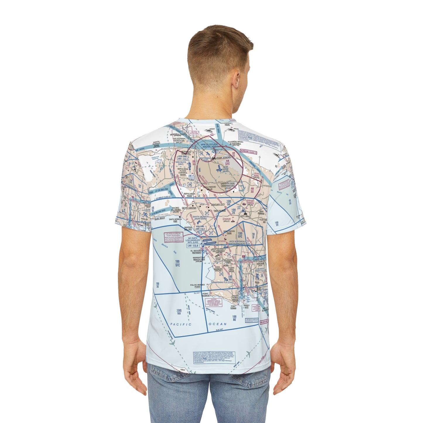 LAX Flyway Chart men's polyester shirt