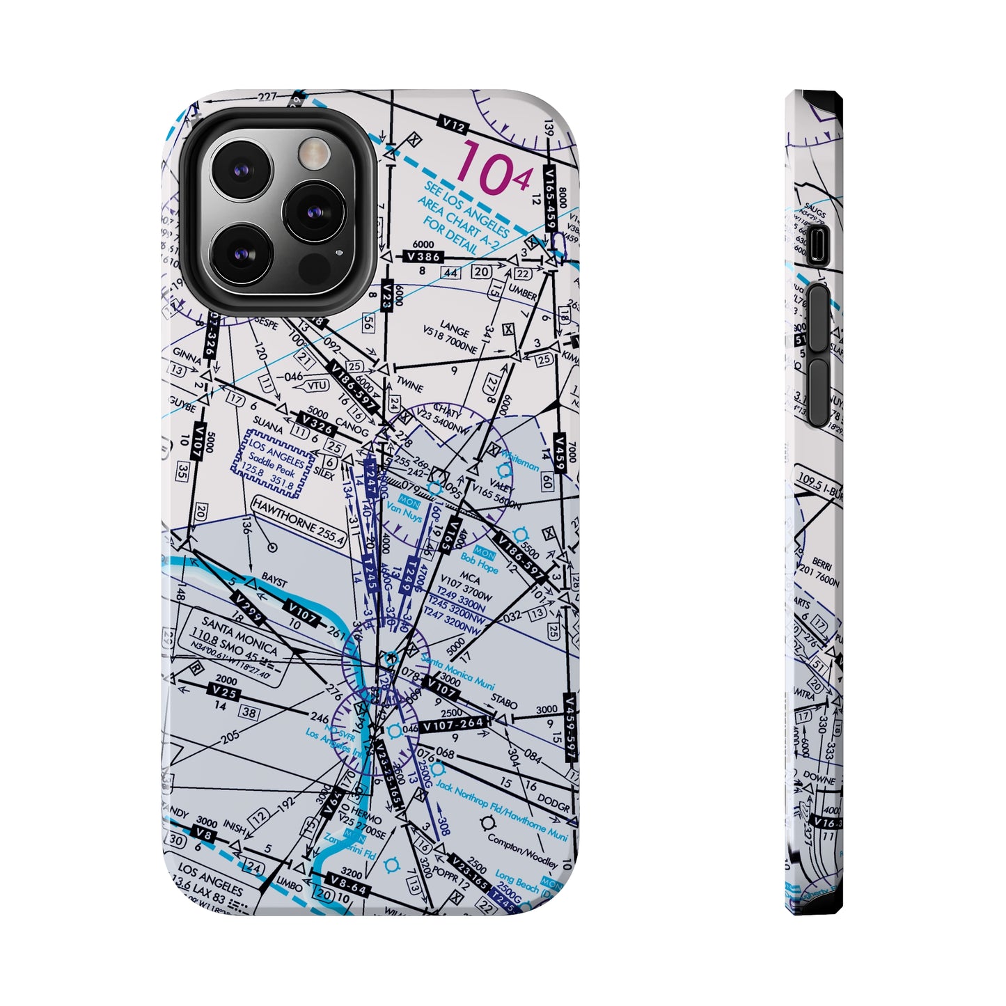 Enroute Low Altitude Chart (ELUS3) tough phone cases (white)