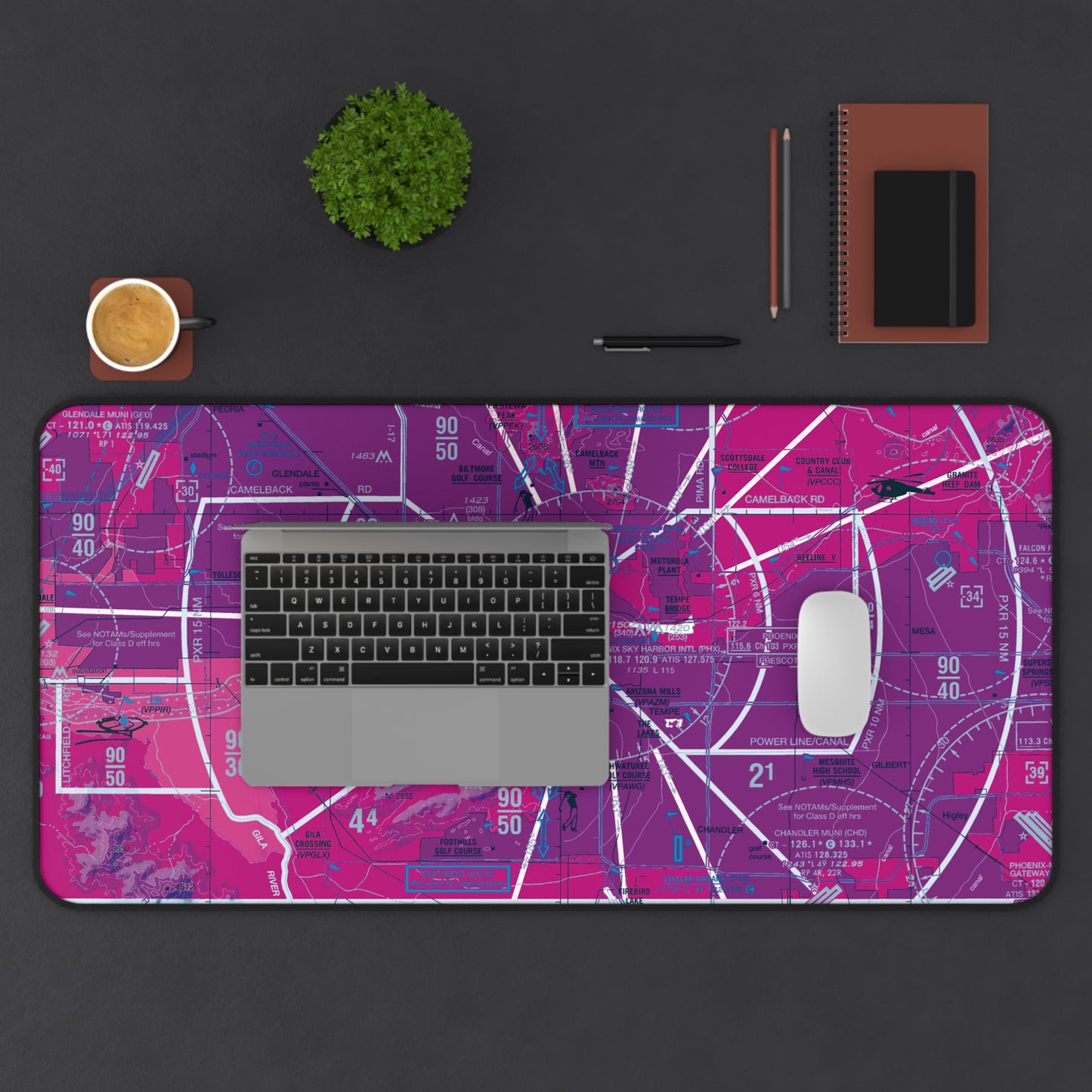 Phoenix Sky Harbor TAC Chart desk mat (purple)