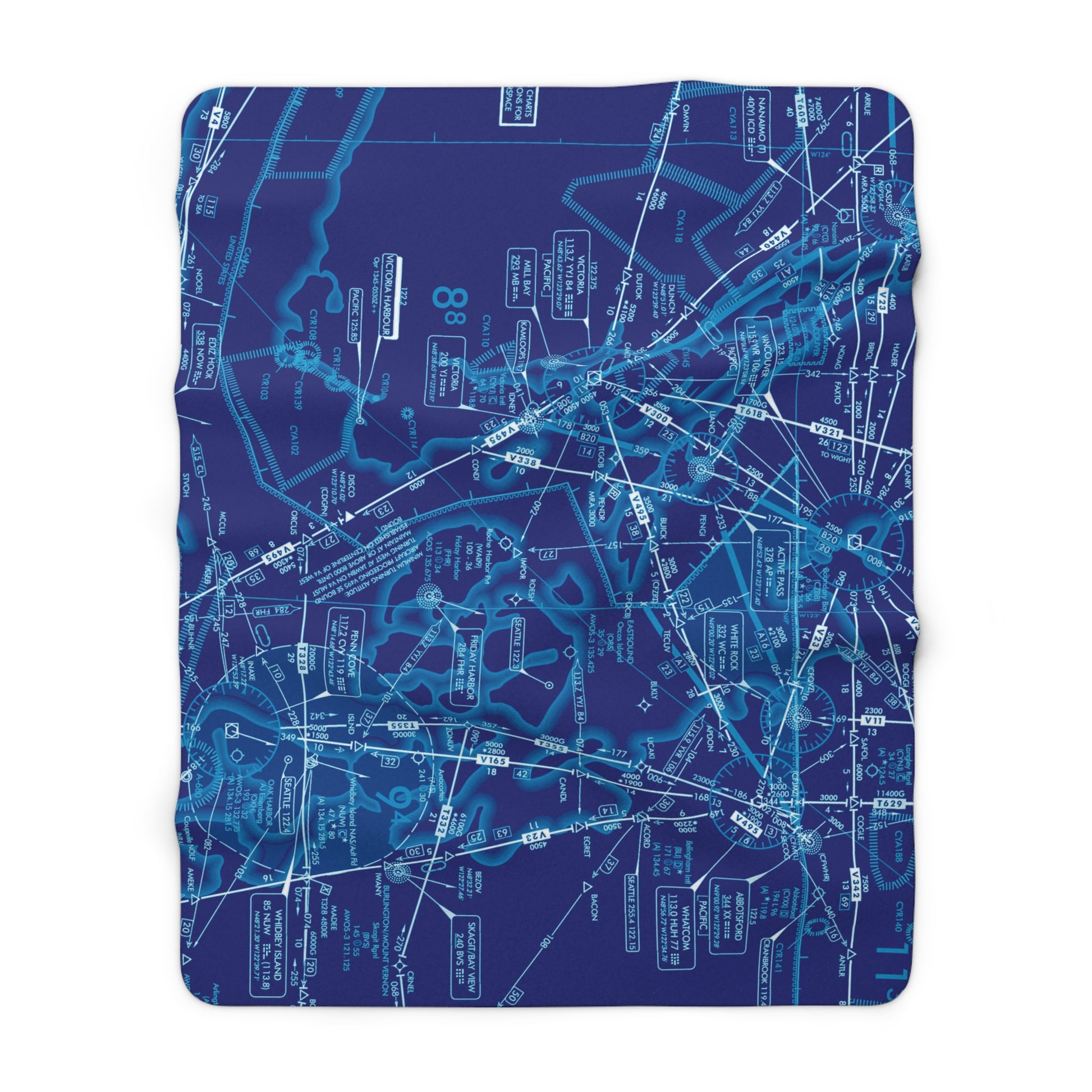 Enroute Low Altitude (ELUS1) sherpa fleece blanket (blue)