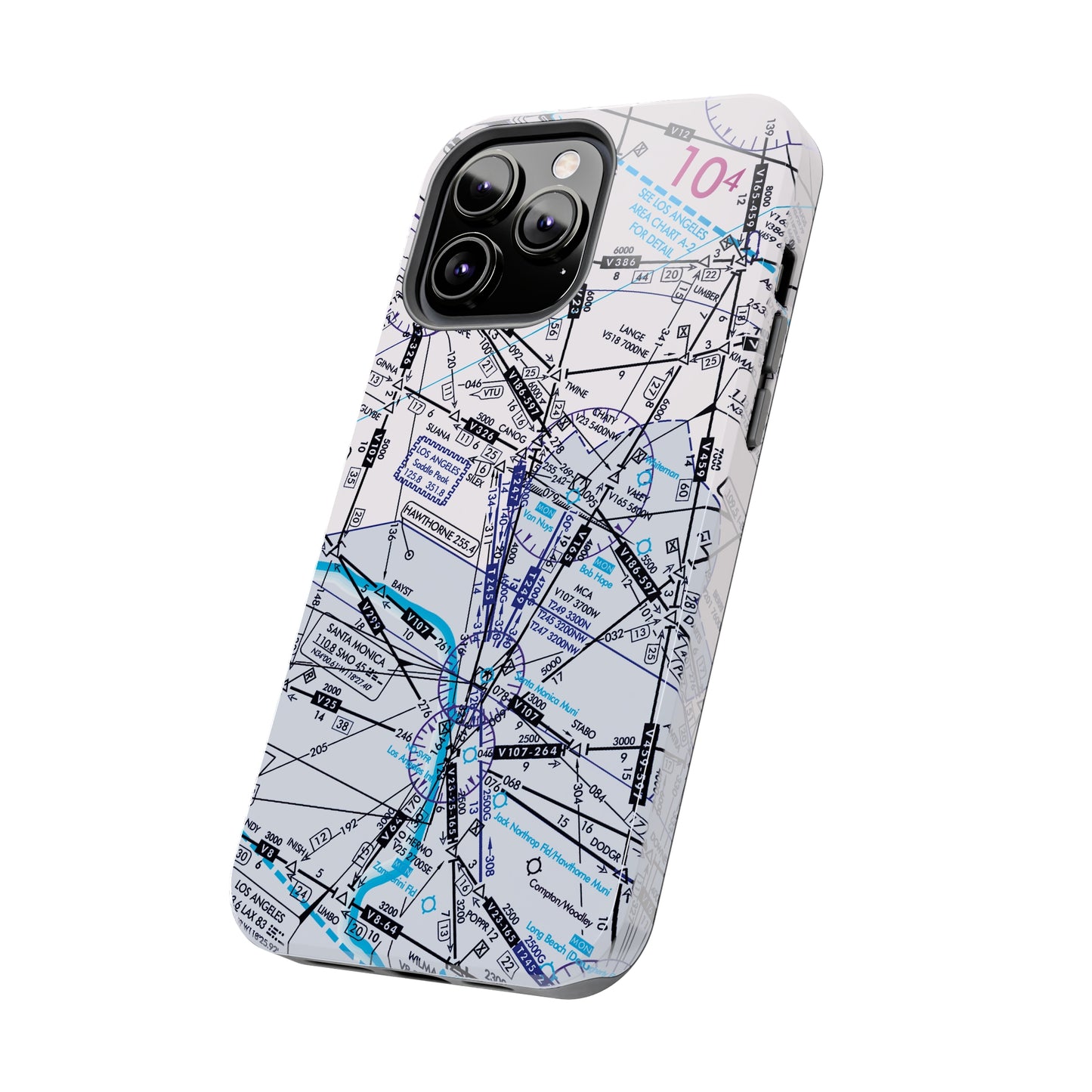 Enroute Low Altitude Chart (ELUS3) tough phone cases (white)