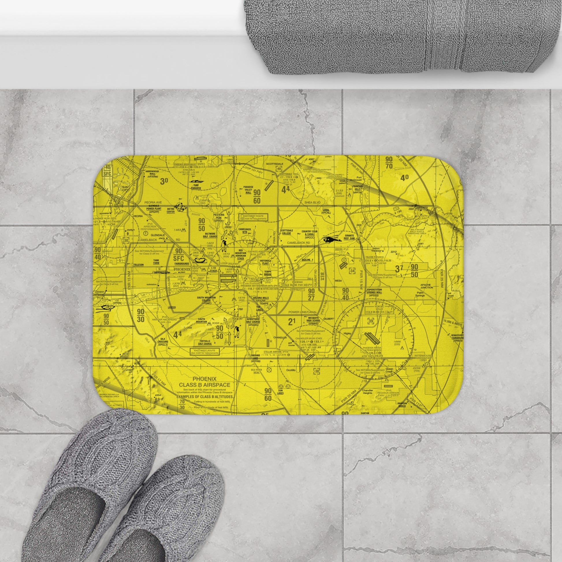 Phoenix TAC Chart bath mat (yellow)