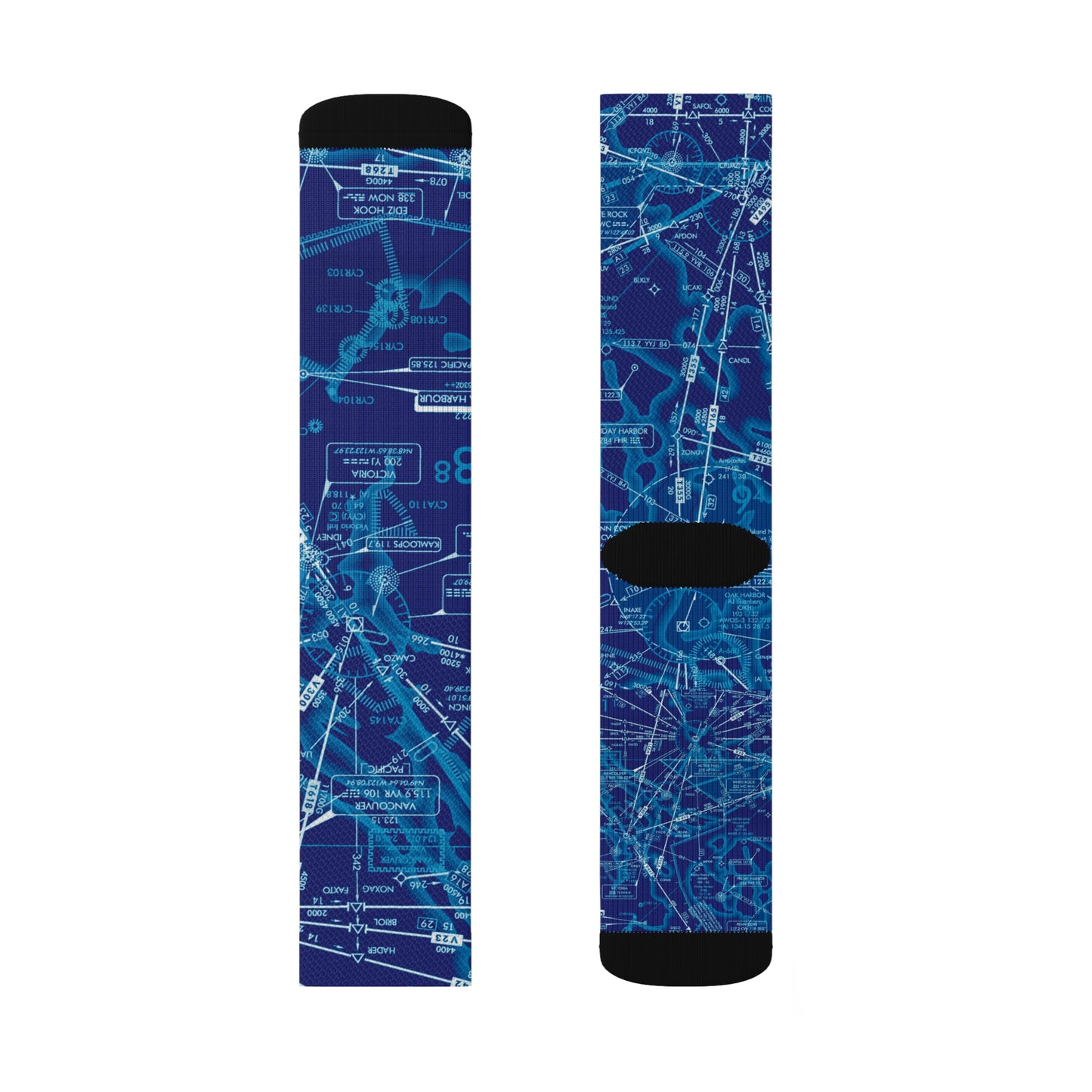 Aeronautical Chart socks (ELUS1/blue)