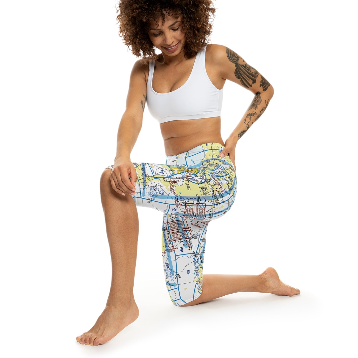 Seattle Flyway Chart capri leggings