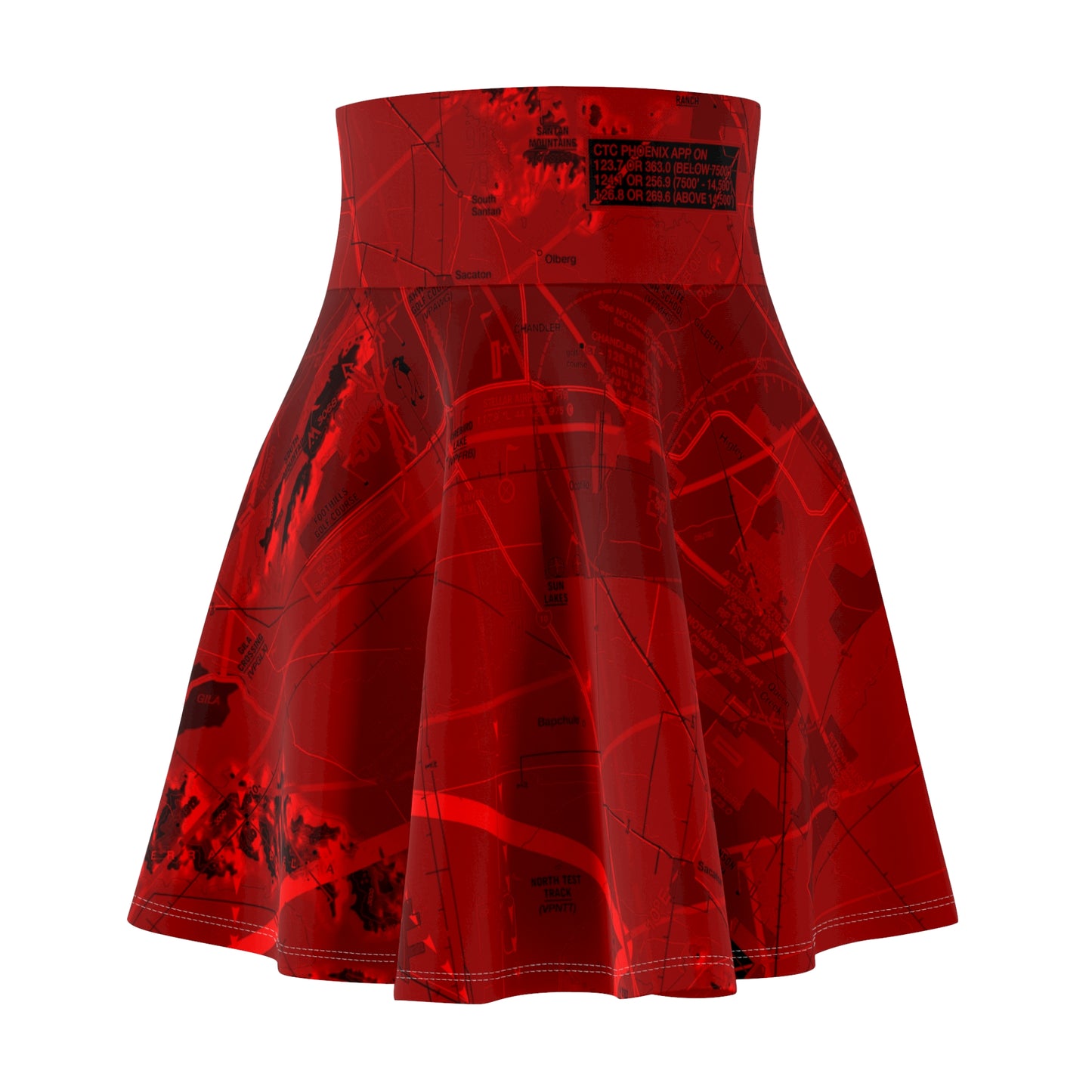 Phoenix TAC Chart (red) skater skirt