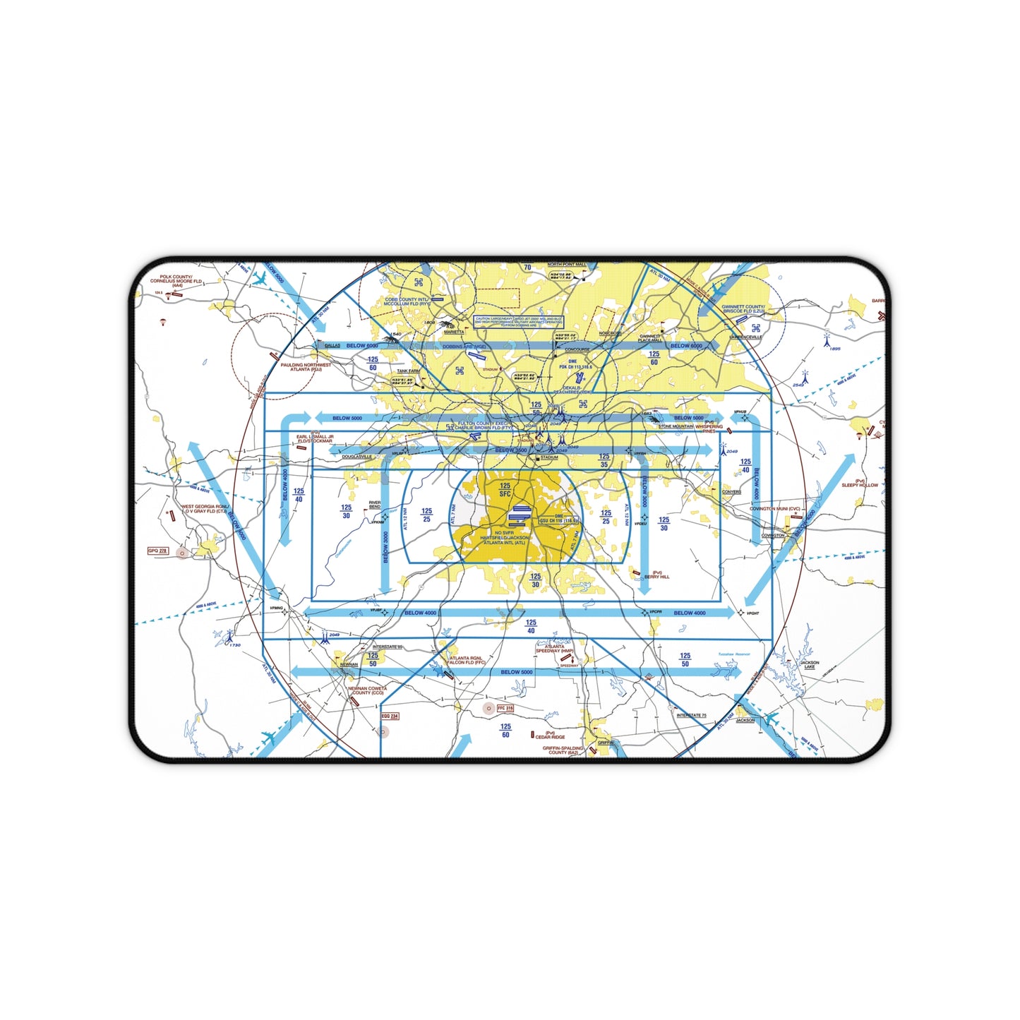 Atlanta Flyway Chart desk mat