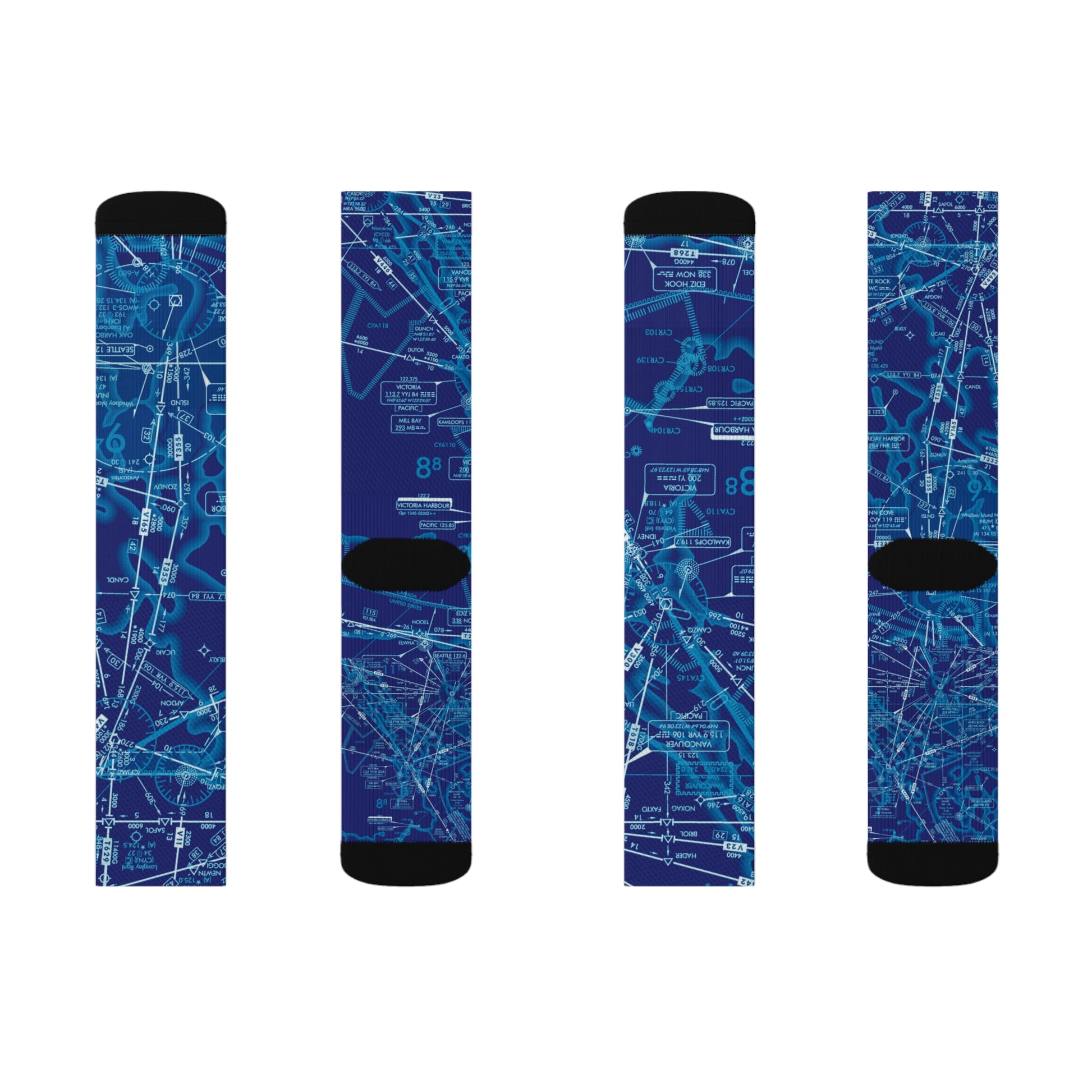 Aeronautical Chart socks (ELUS1/blue)