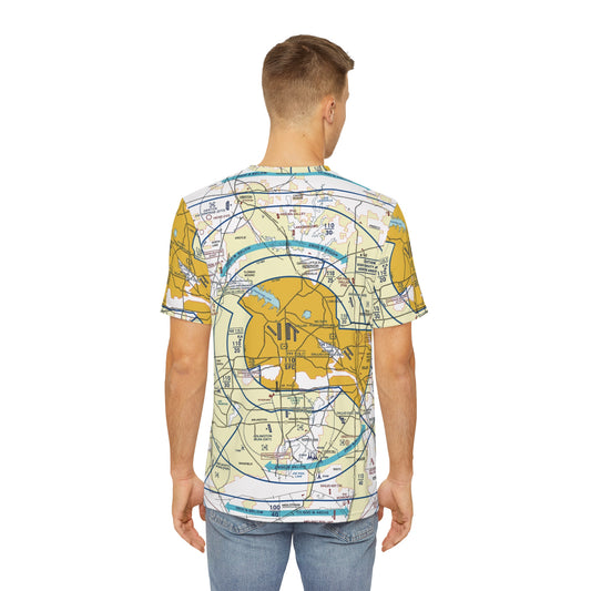 Dallas - Ft. Worth Flyway Chart men's polyester shirt