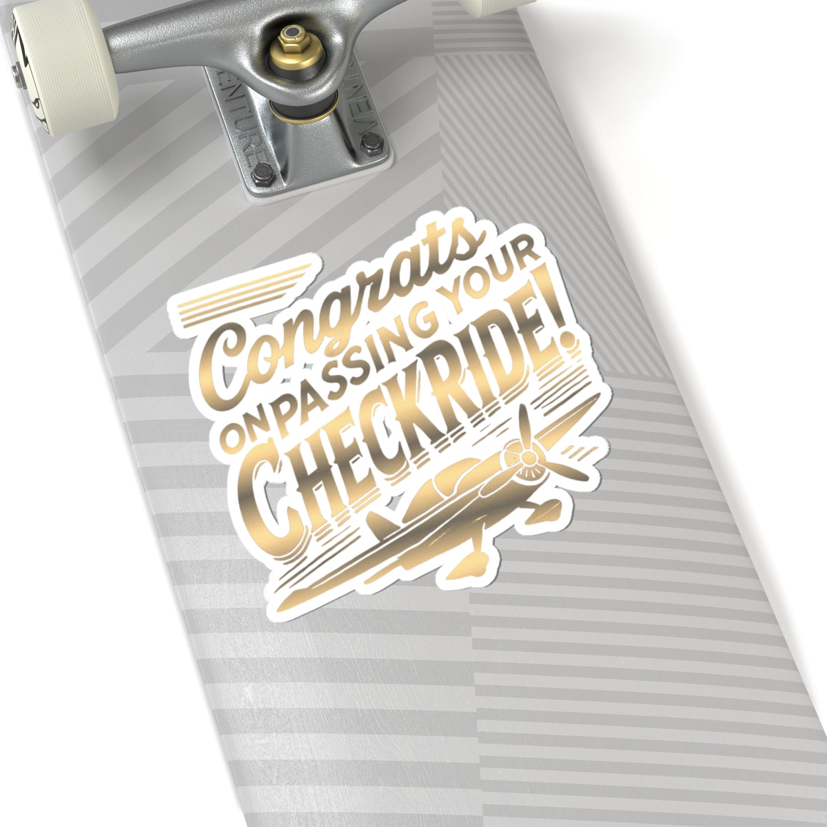 Congrats on passing your checkride! (v1. gold) sticker