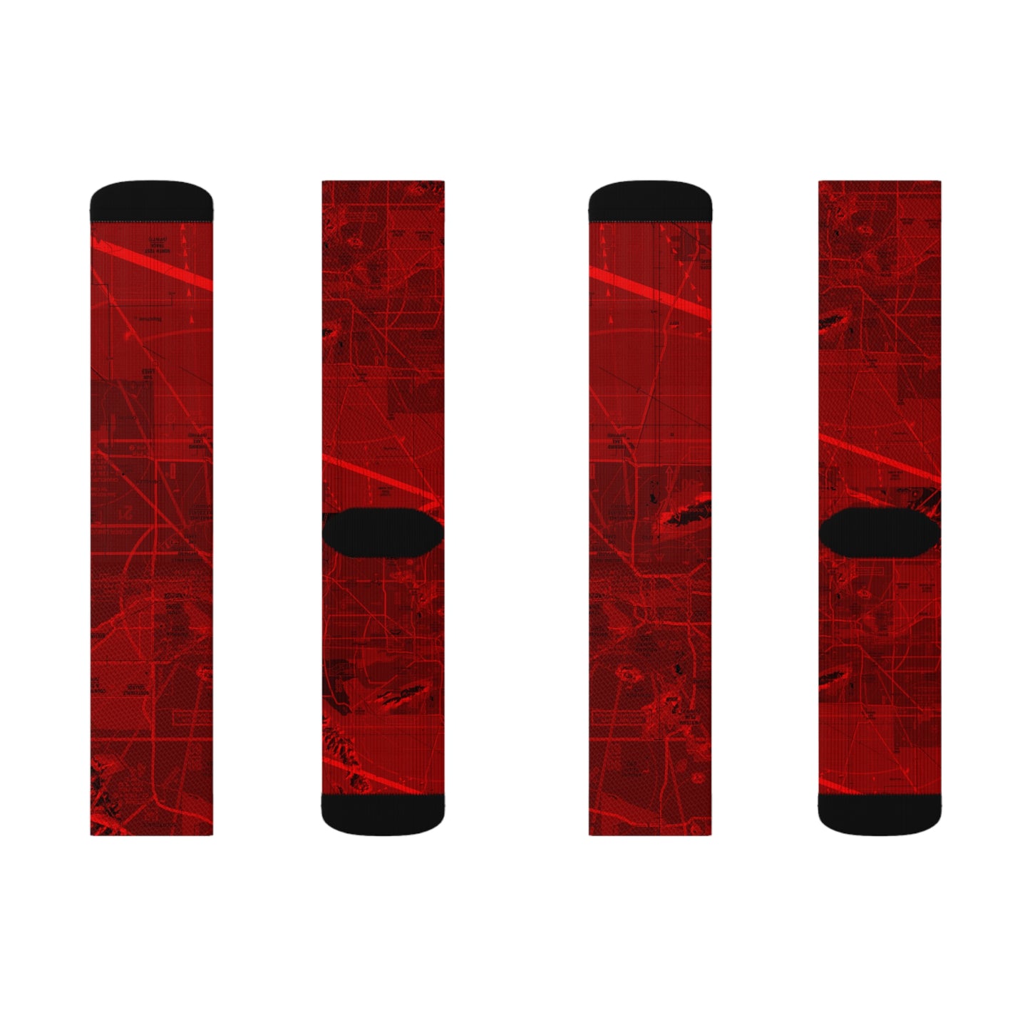 Aeronautical Chart socks (PHX/red)