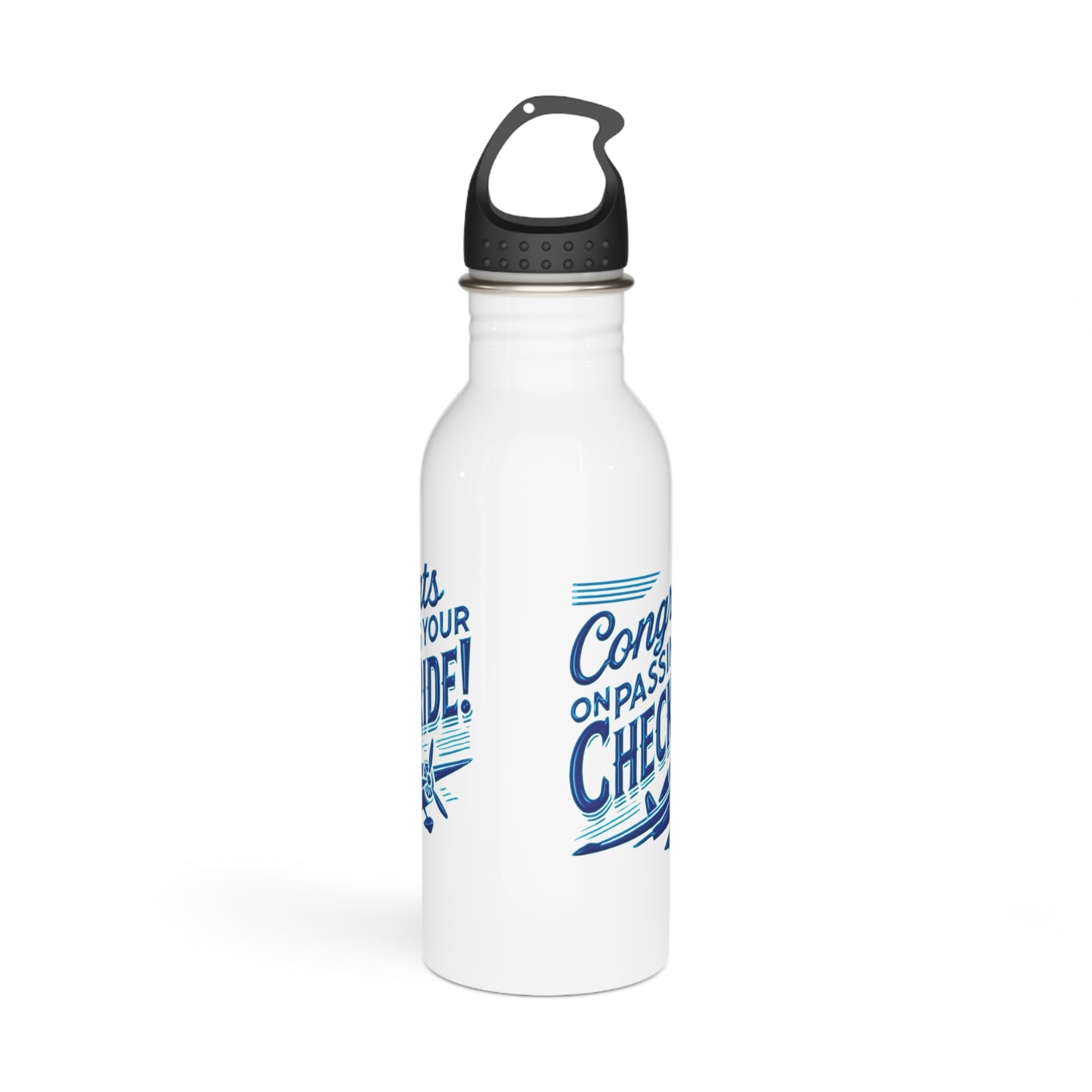 Congrats on passing your checkride! 20 oz. stainless steel water bottle (v1. blue)