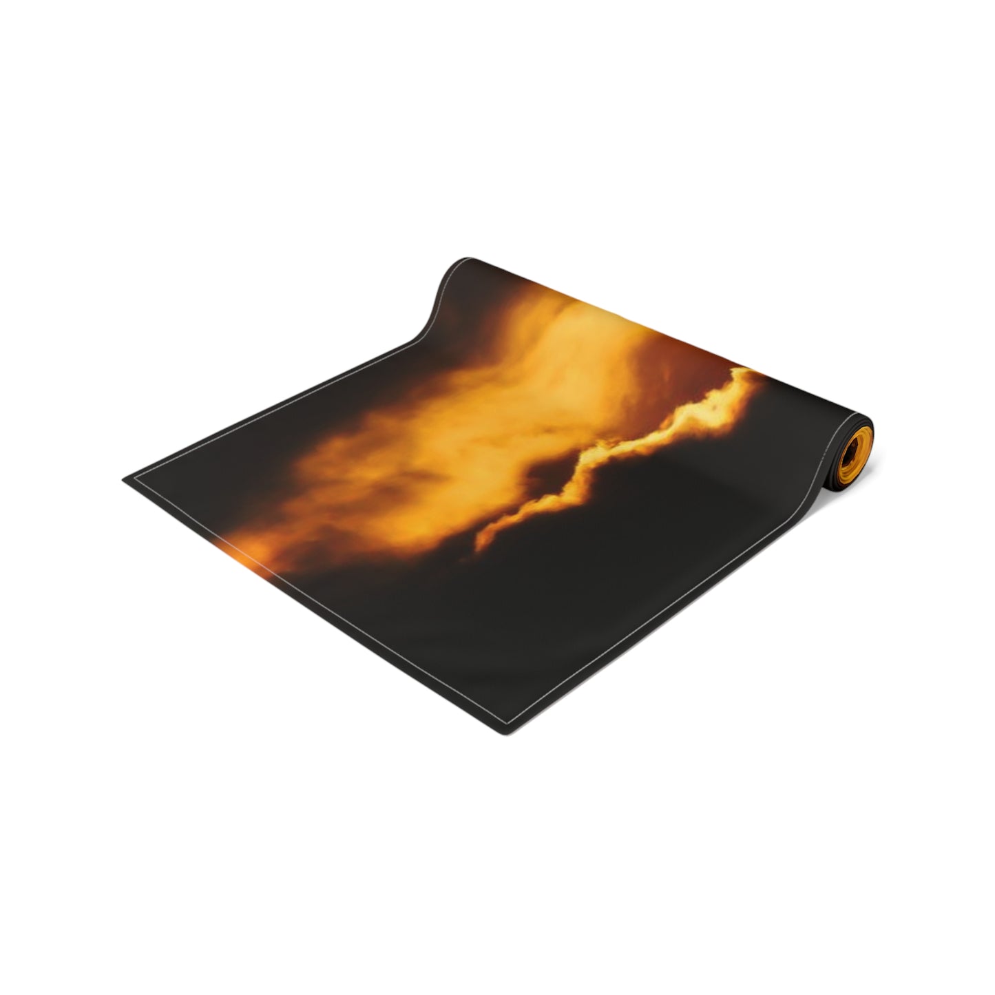Biplane at Sunset Table Runner