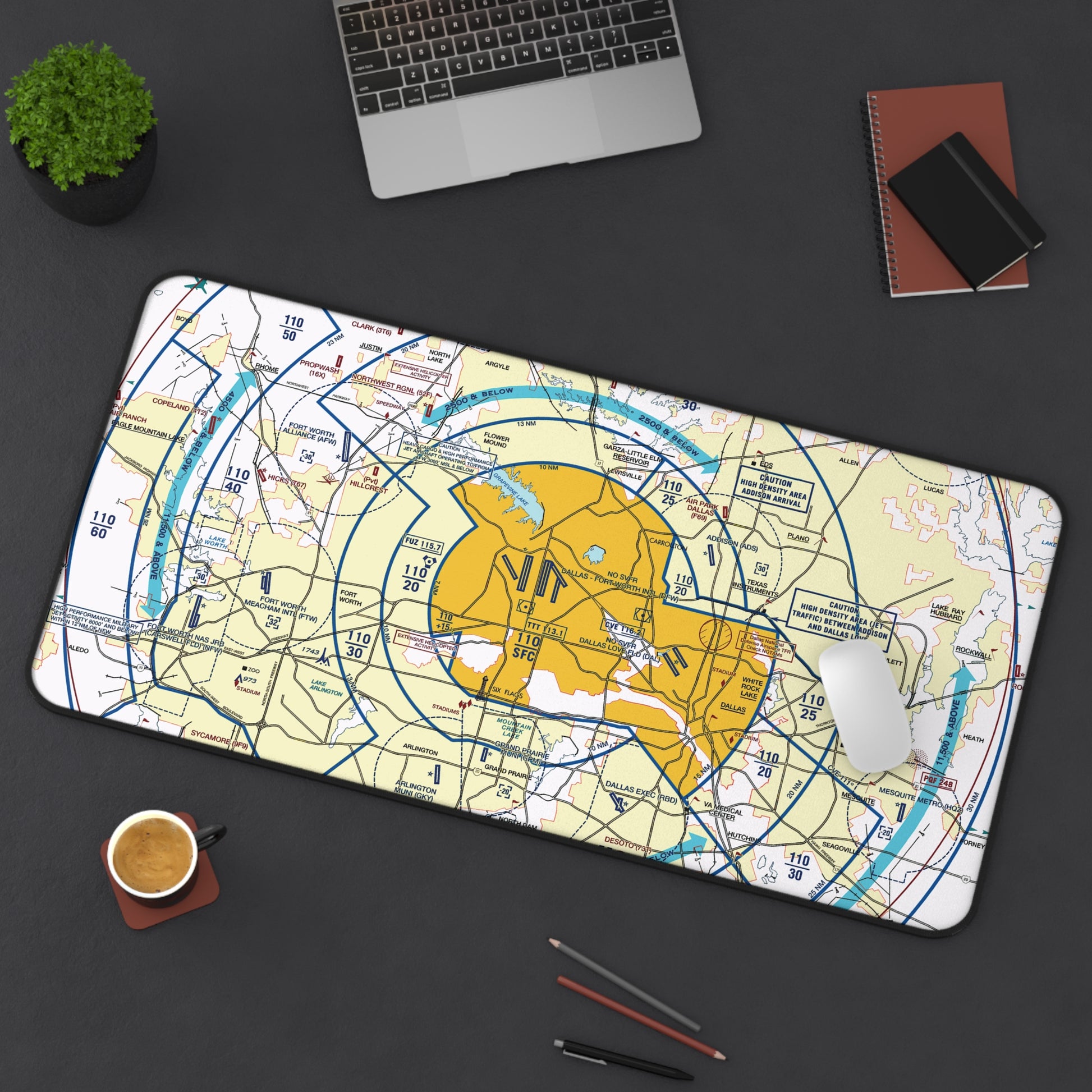 Dallas - Ft. Worth Flyway Chart desk mat