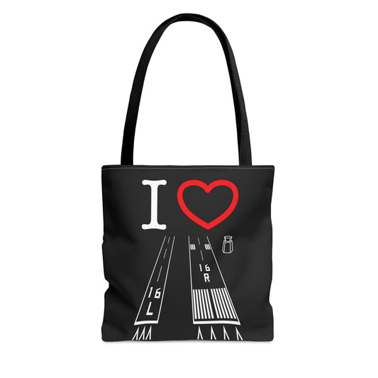 Van Nuys Airport Runways 16L - 16R / 34L - 34R - tote bag (black)