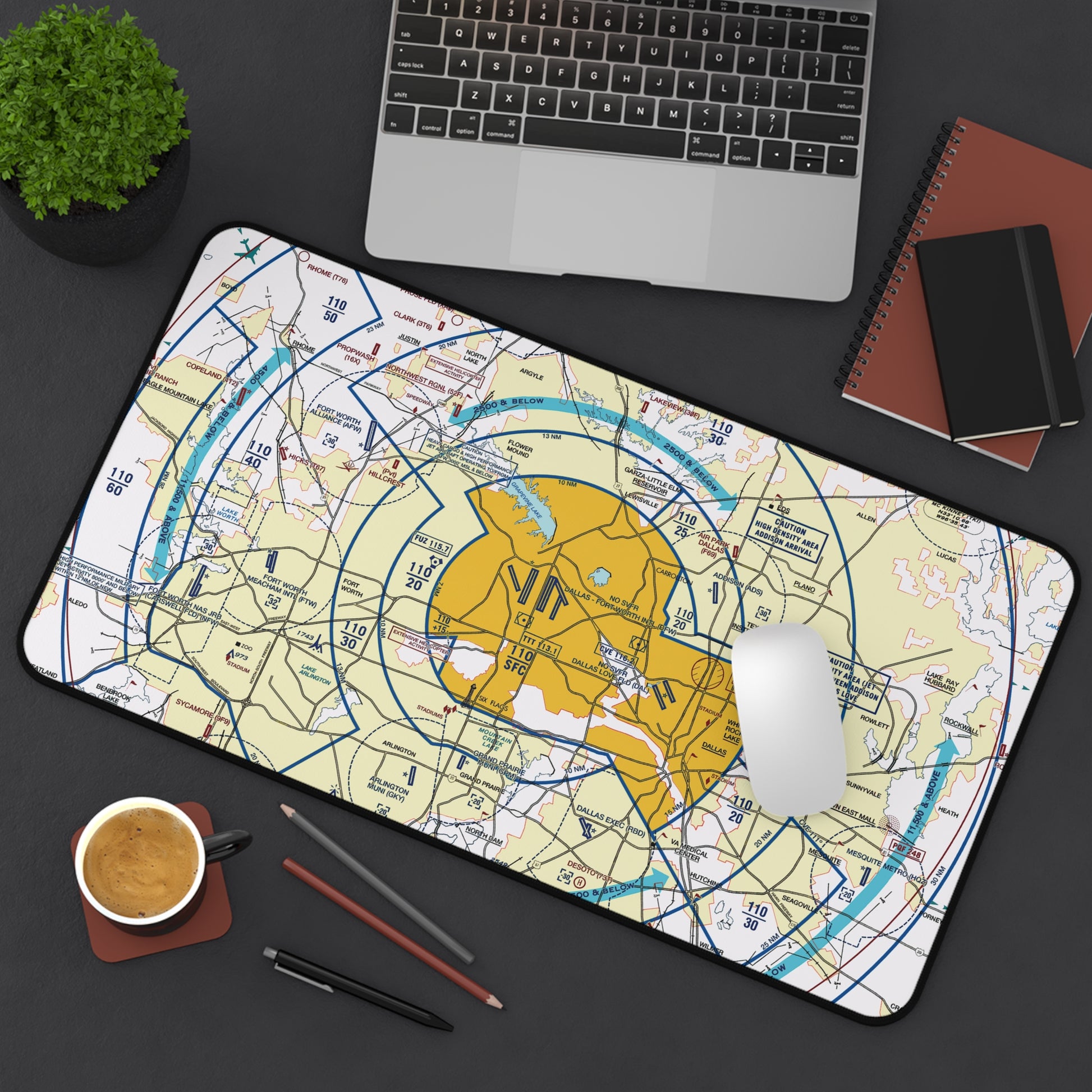 Dallas - Ft. Worth Flyway Chart desk mat