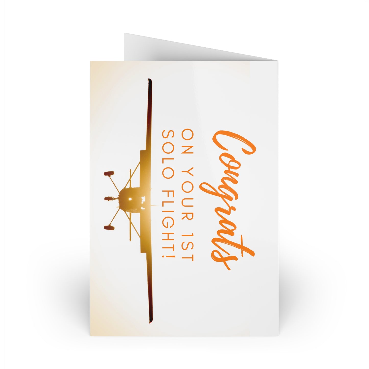 Congrats on your 1st Solo Flight! pack of 10 postcards (sunset)