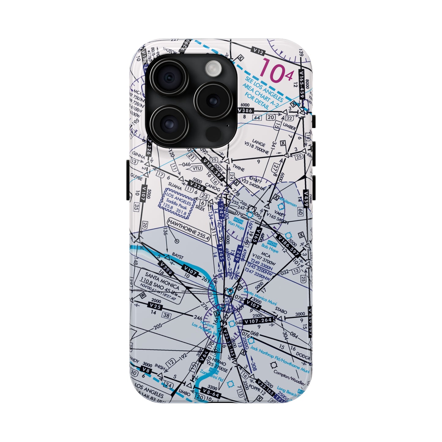 Enroute Low Altitude Chart (ELUS3) tough phone cases (white)