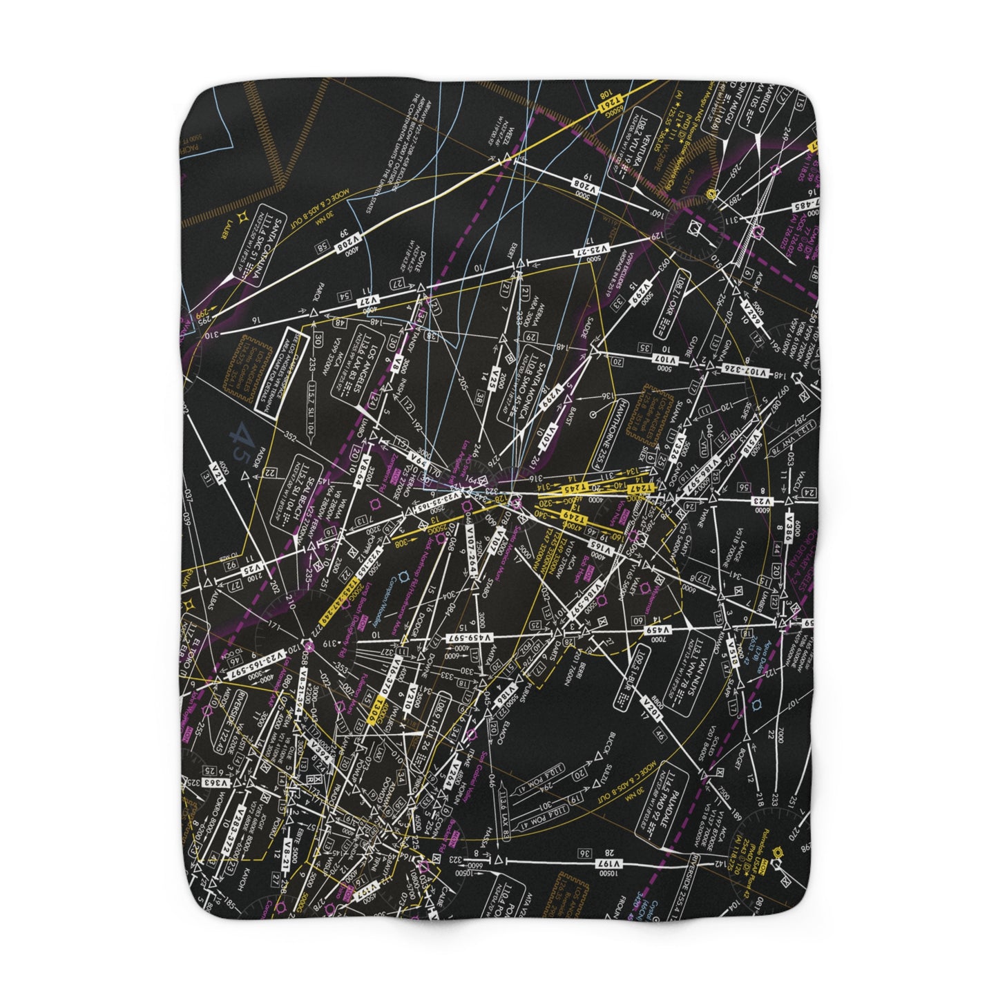 Enroute Low Altitude Chart (ELUS3) sherpa fleece blanket (invert)