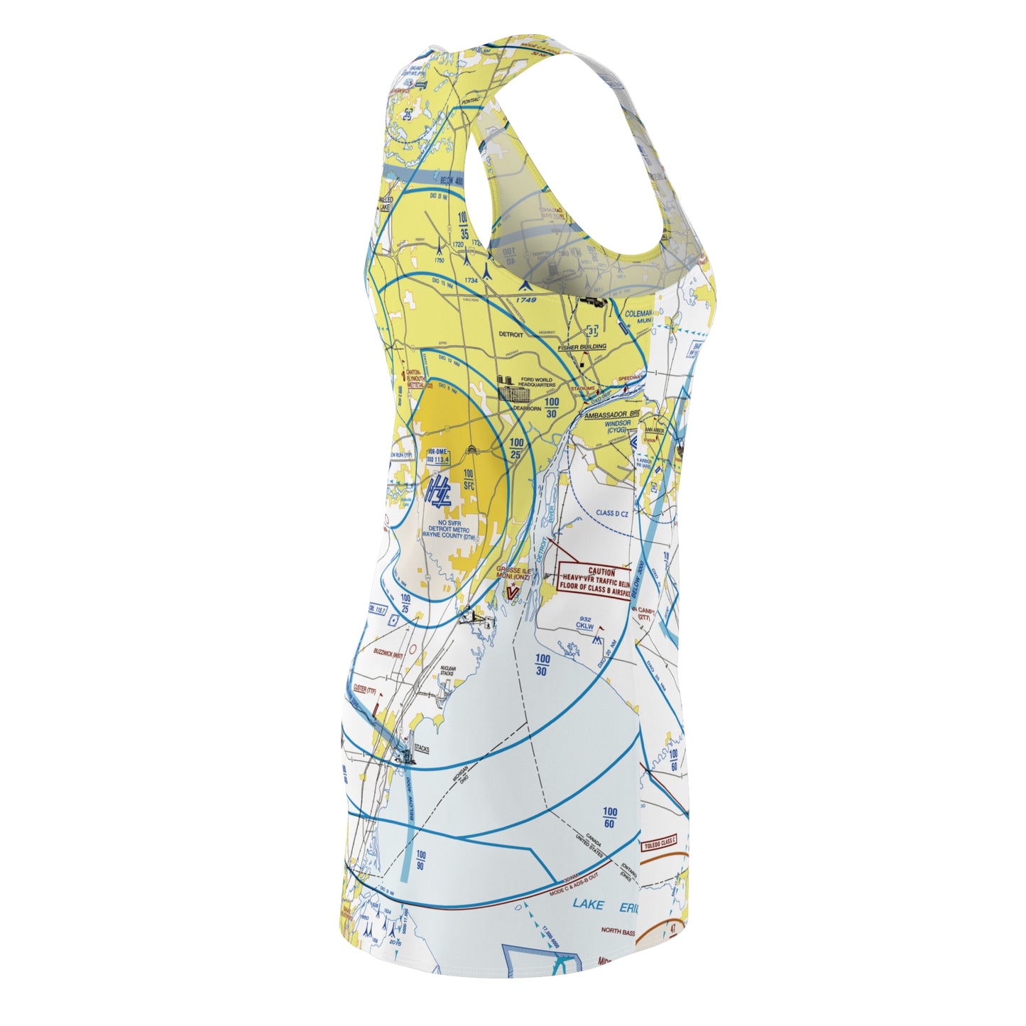 Detroit Flyway Chart racerback dress