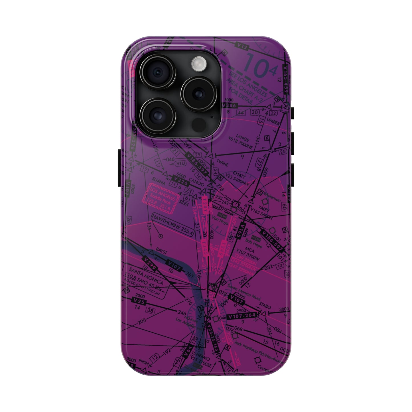 Enroute Low Altitude Chart (ELUS3) tough phone cases (purple)