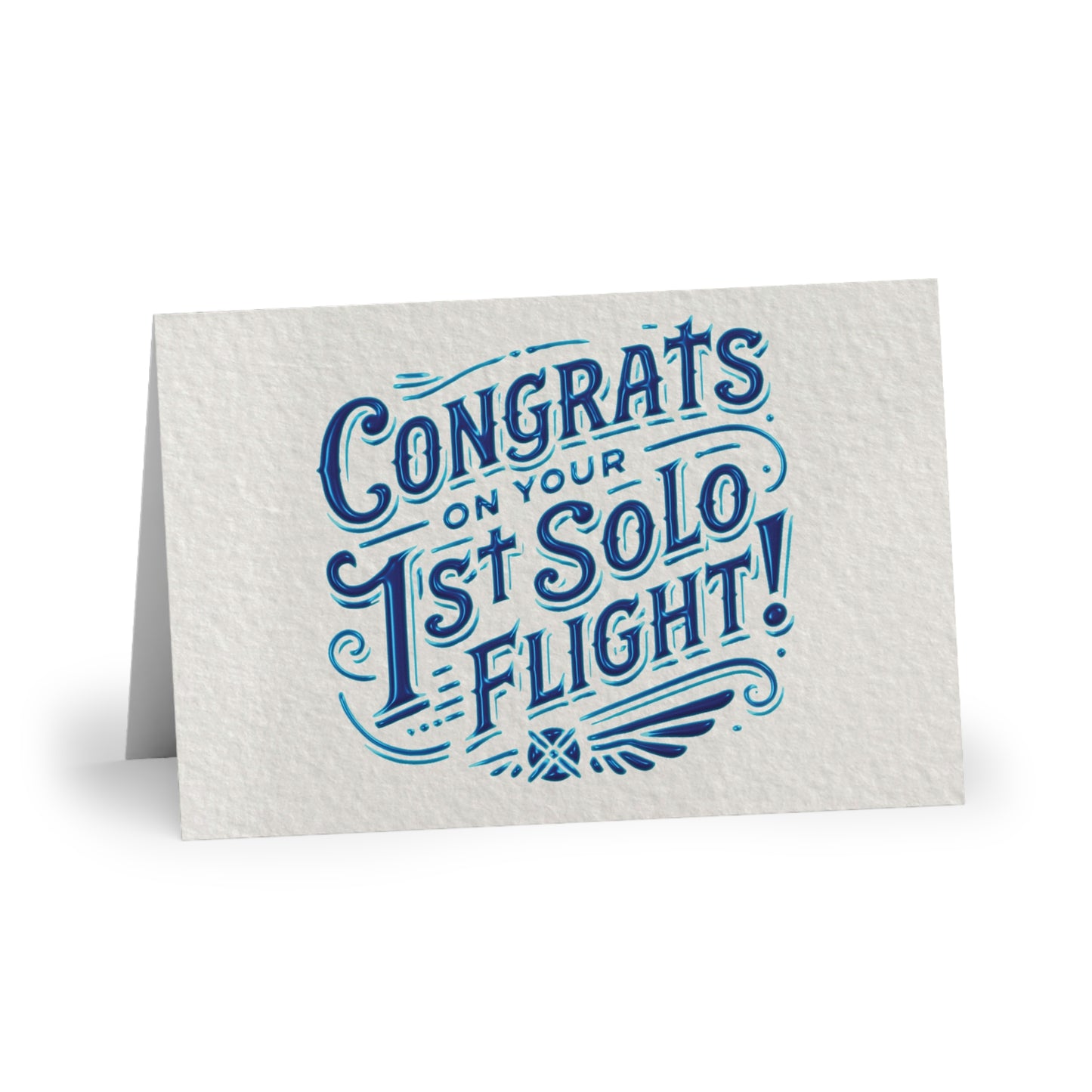Congrats on your 1st Solo Flight! pack of 10 postcards (blue)