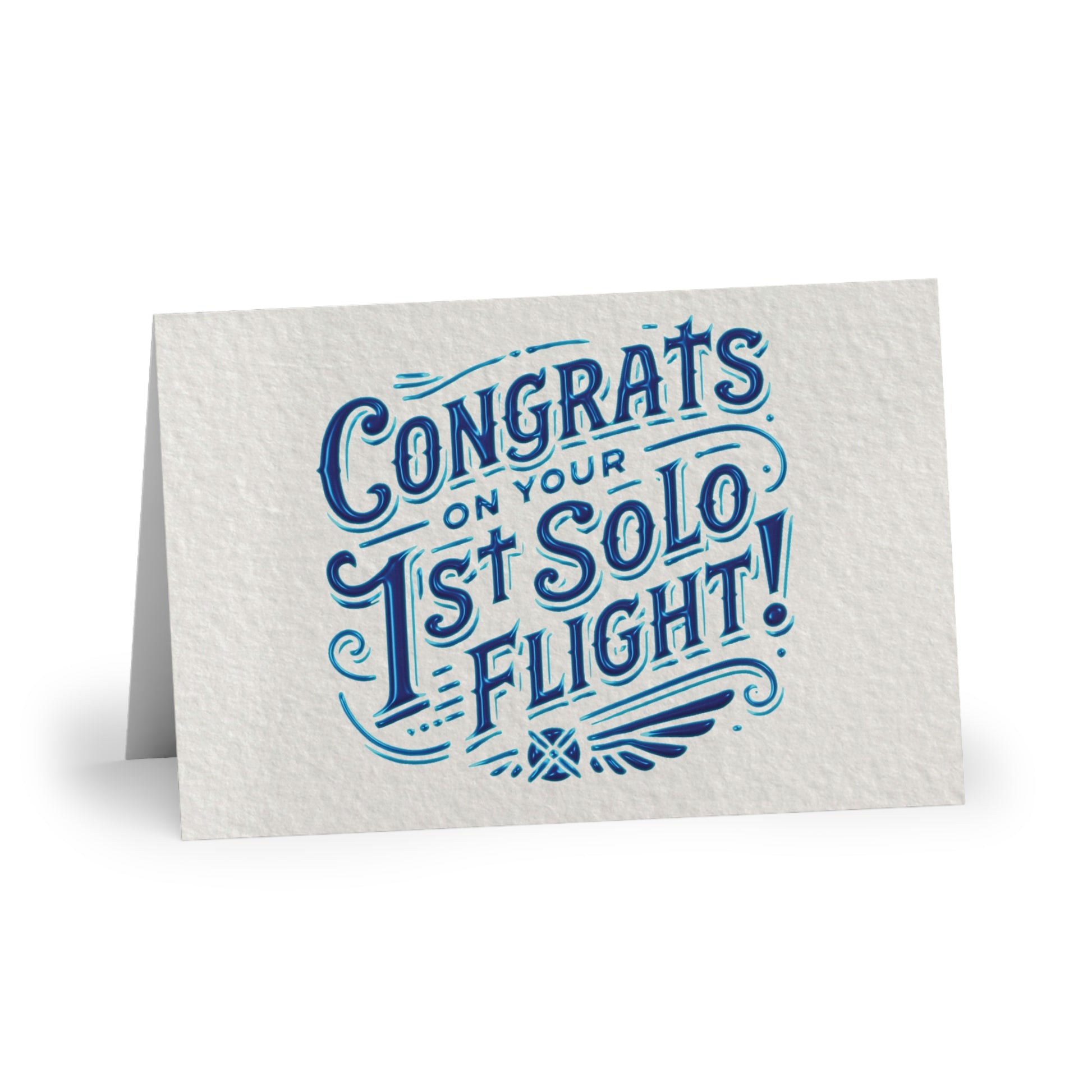 Congrats on your 1st Solo Flight! pack of 10 postcards (blue)