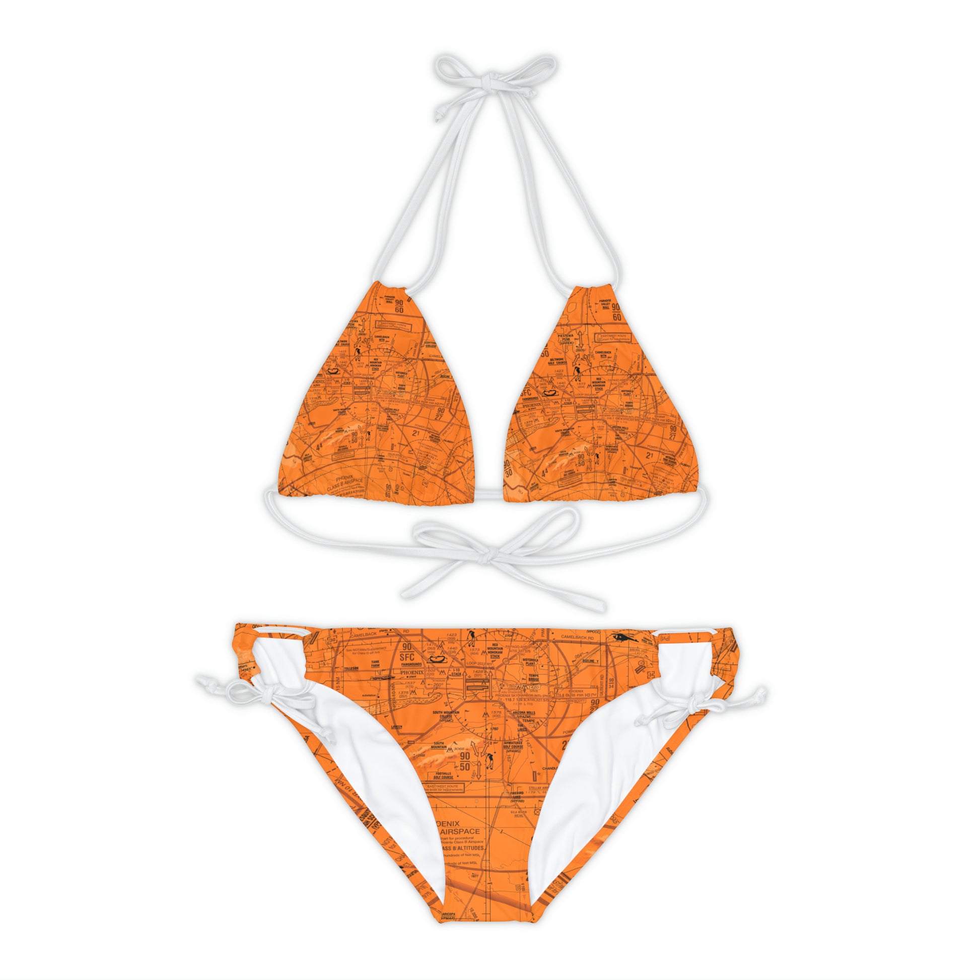 Phoenix TAC Chart strappy bikini set (orange)