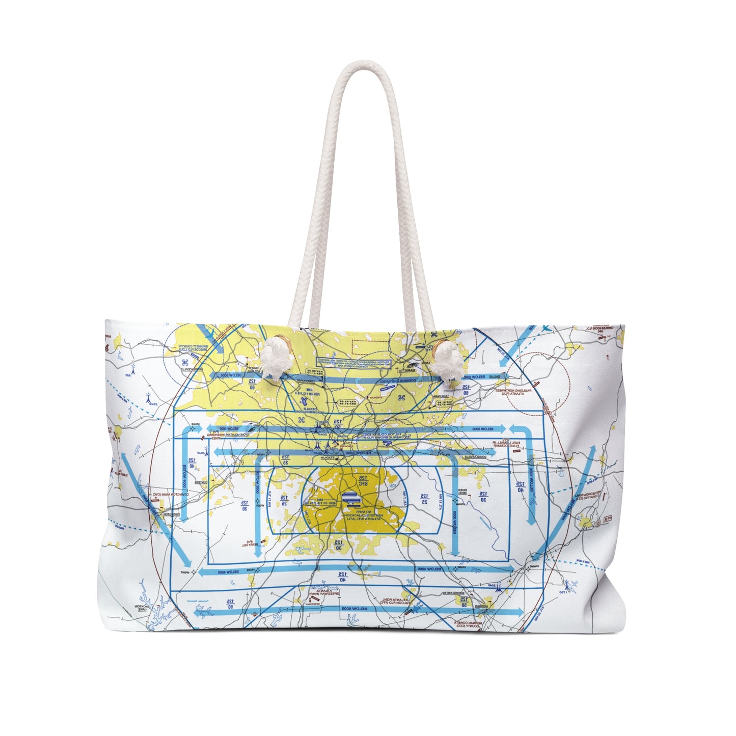Aeronautical Chart weekender tote bag (KATL Flyway Chart)