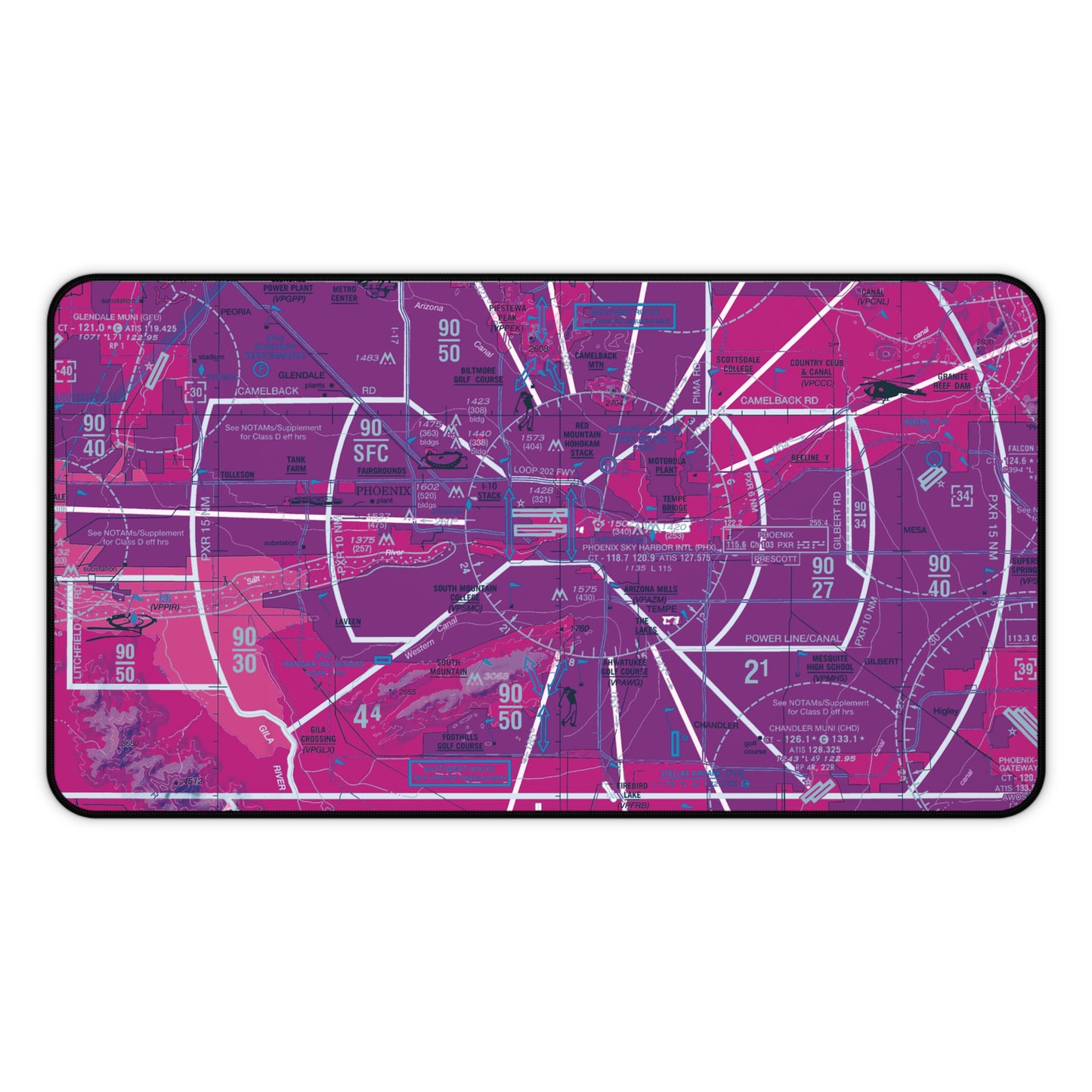 Phoenix Sky Harbor TAC Chart desk mat (purple)