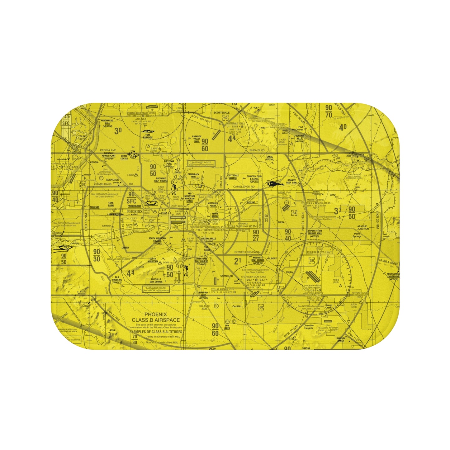 Phoenix TAC Chart bath mat (yellow)