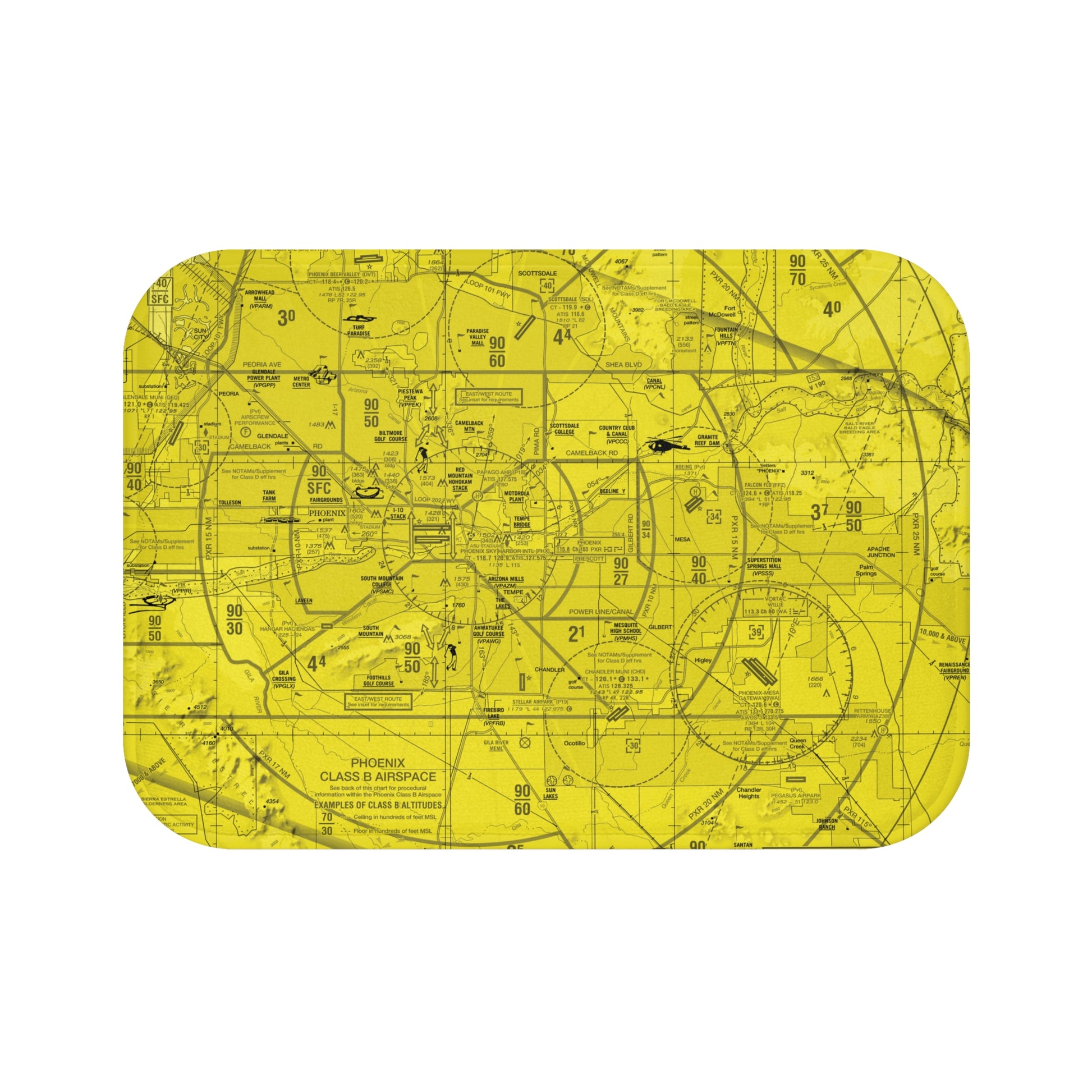 Phoenix TAC Chart bath mat (yellow)