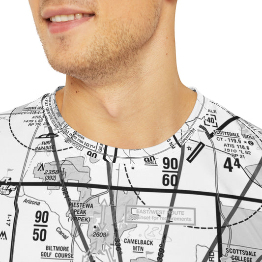 Phoenix TAC Chart (b&w) men's polyester shirt